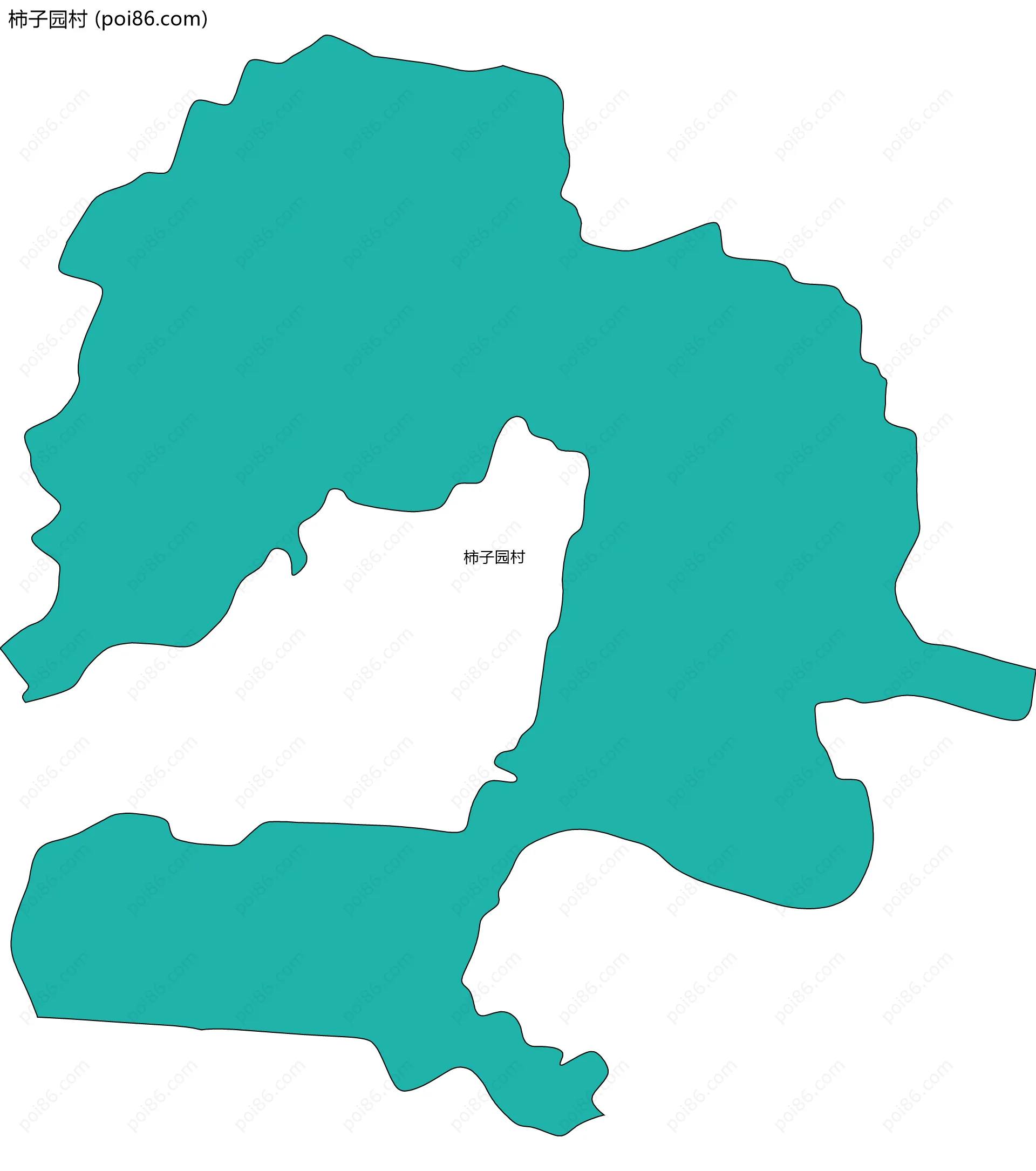 柿子园村边界地图