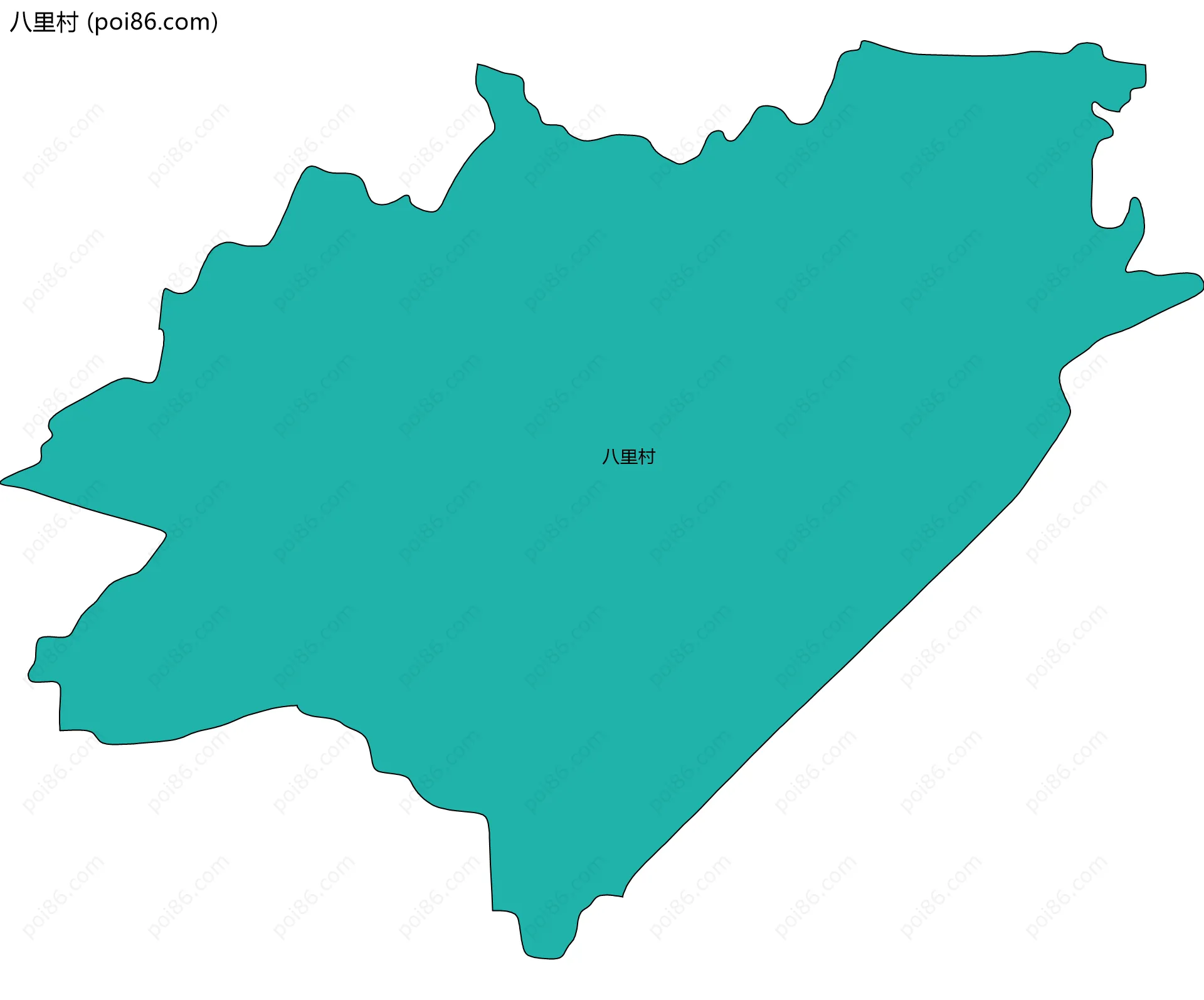 八里村边界地图