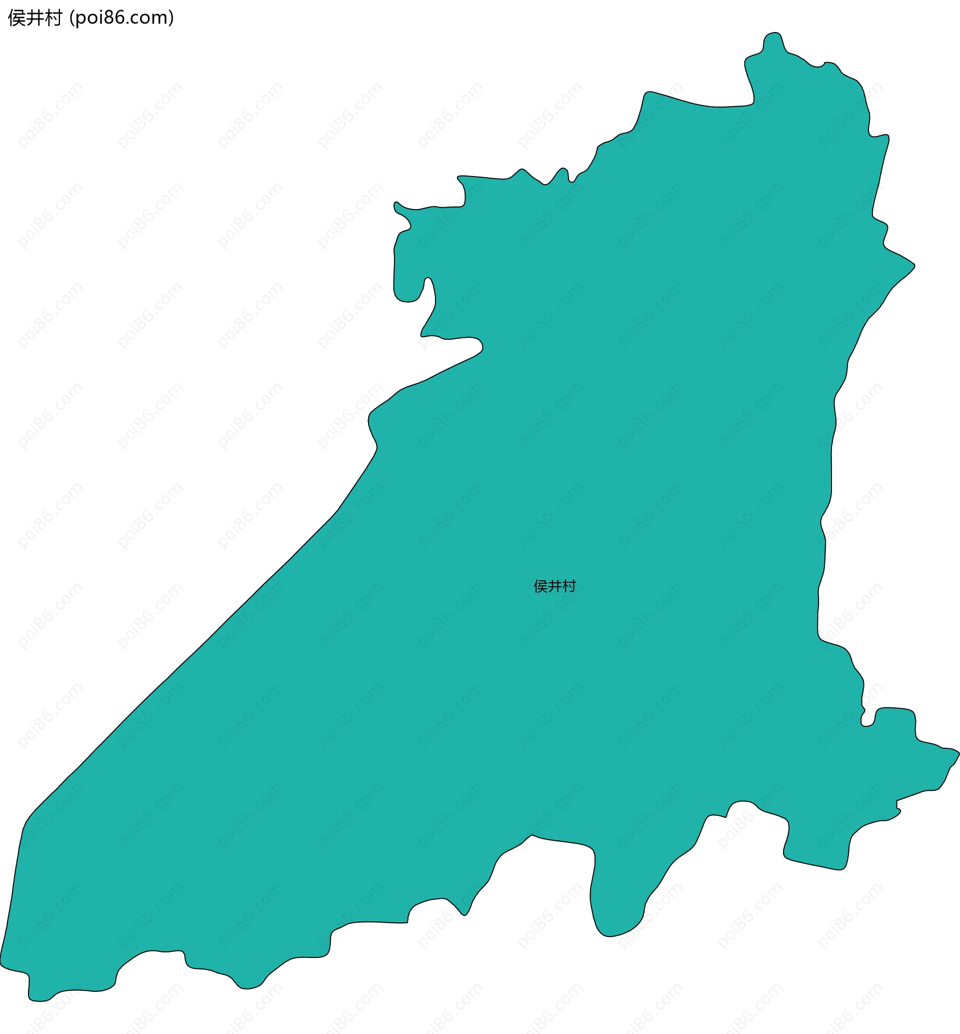 侯井村边界地图