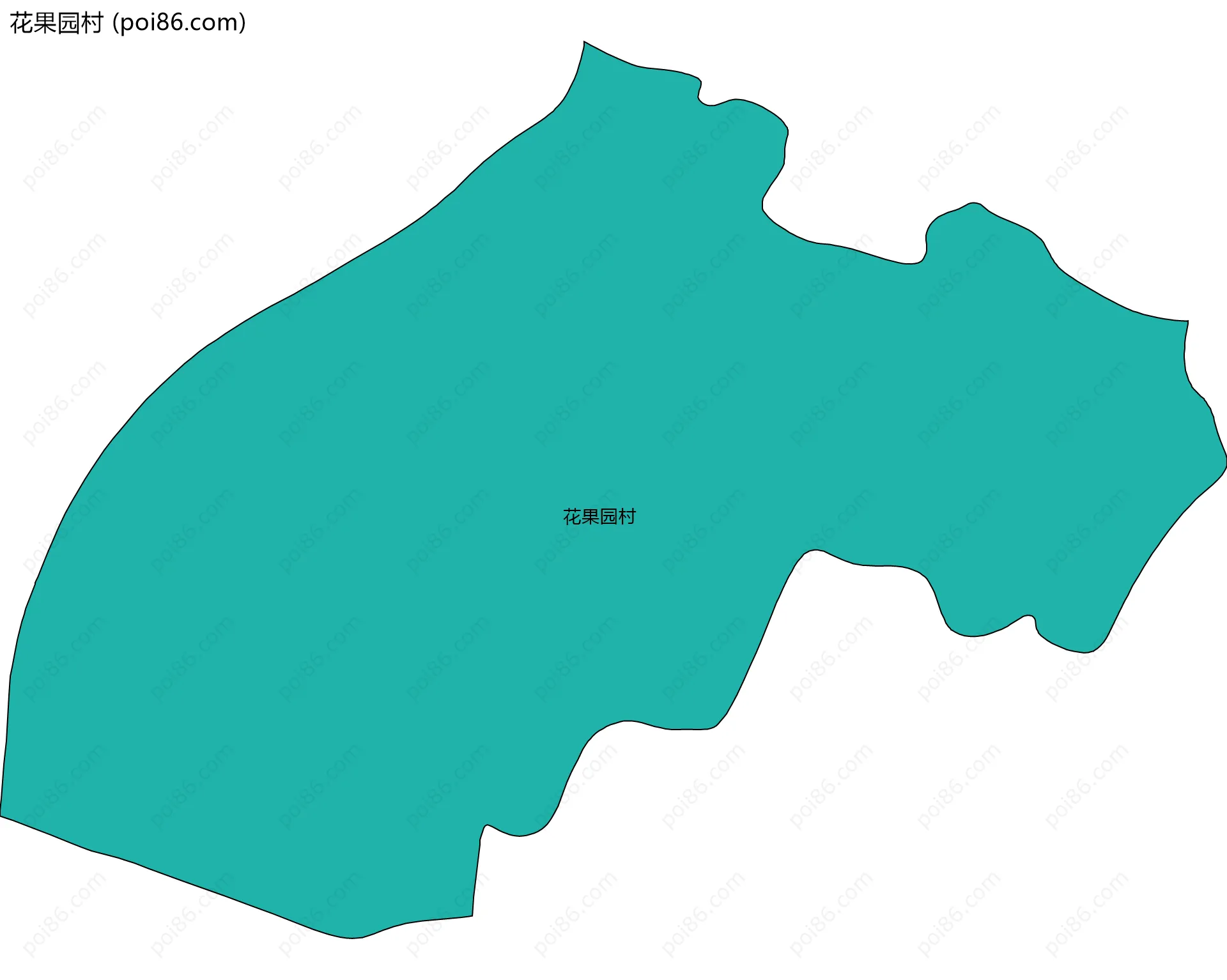 花果园村边界地图
