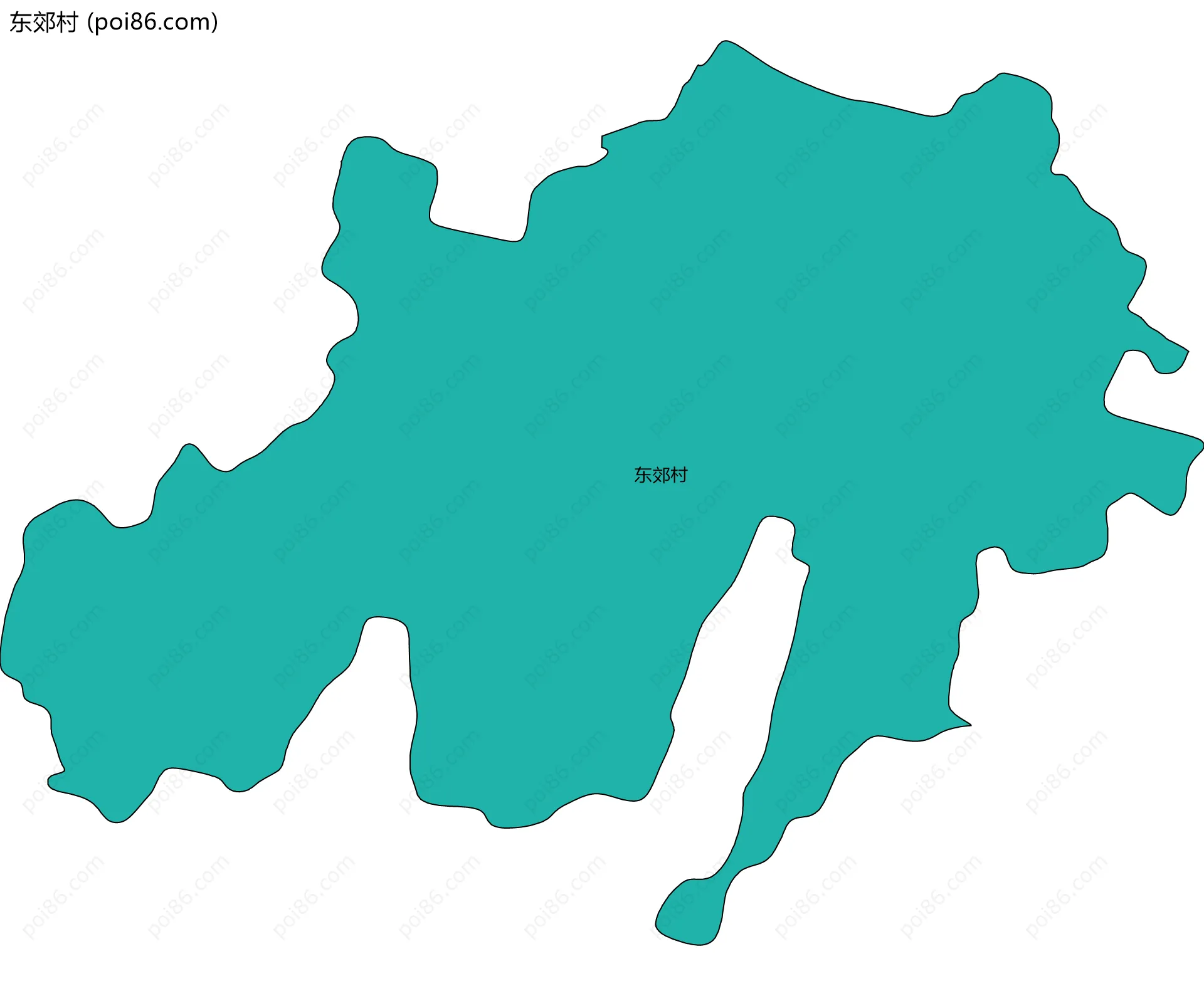 东郊村边界地图