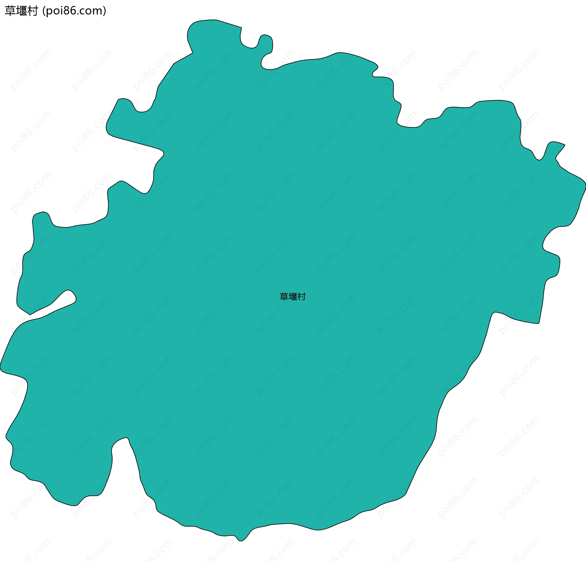 草堰村边界地图