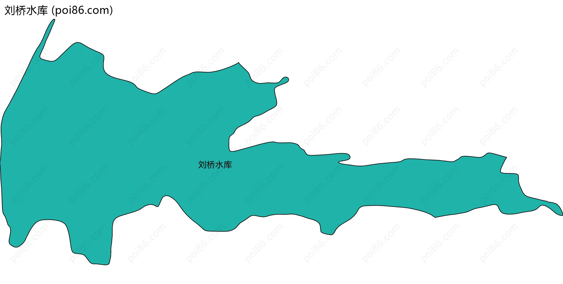 刘桥水库边界地图