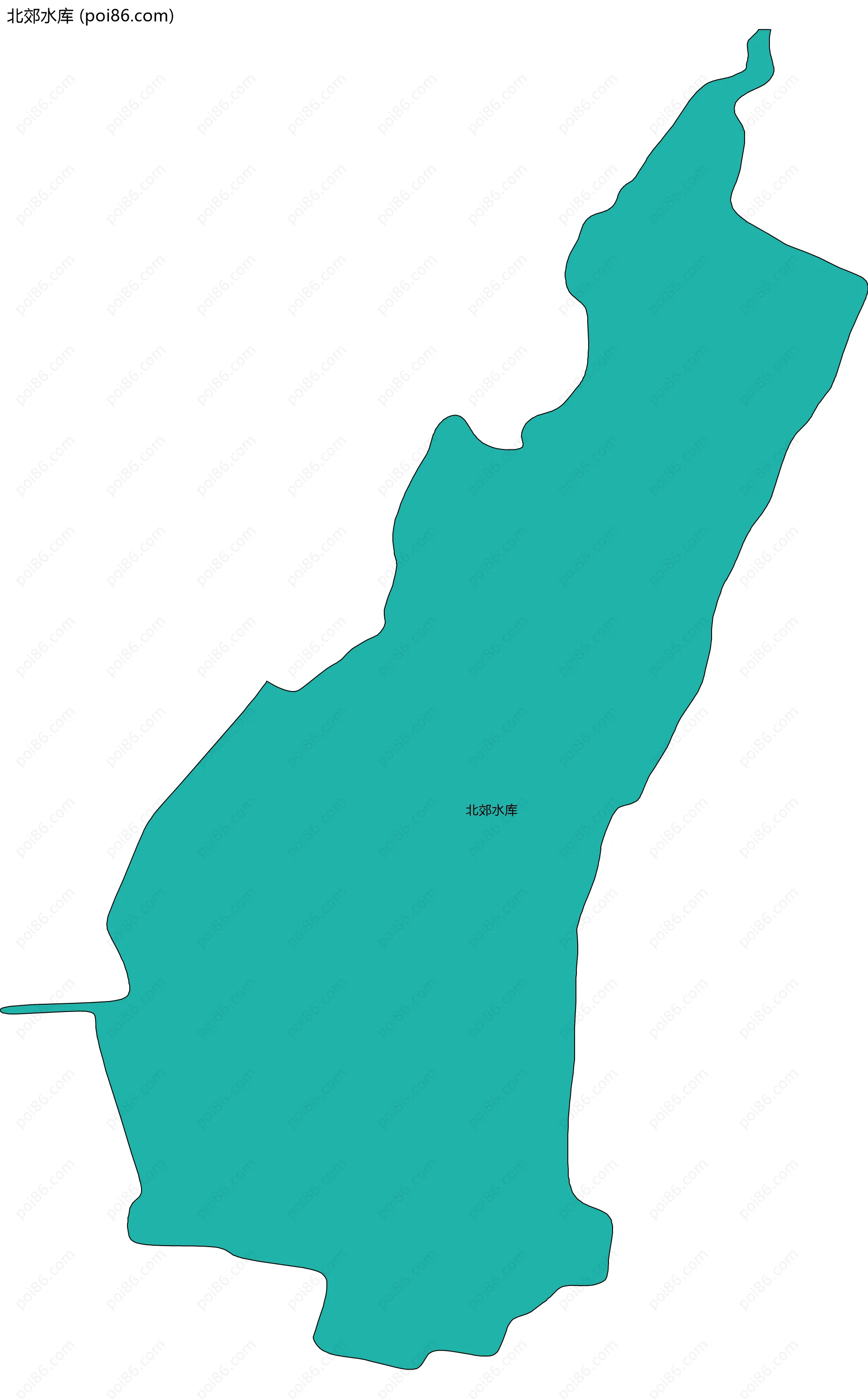 北郊水库边界地图