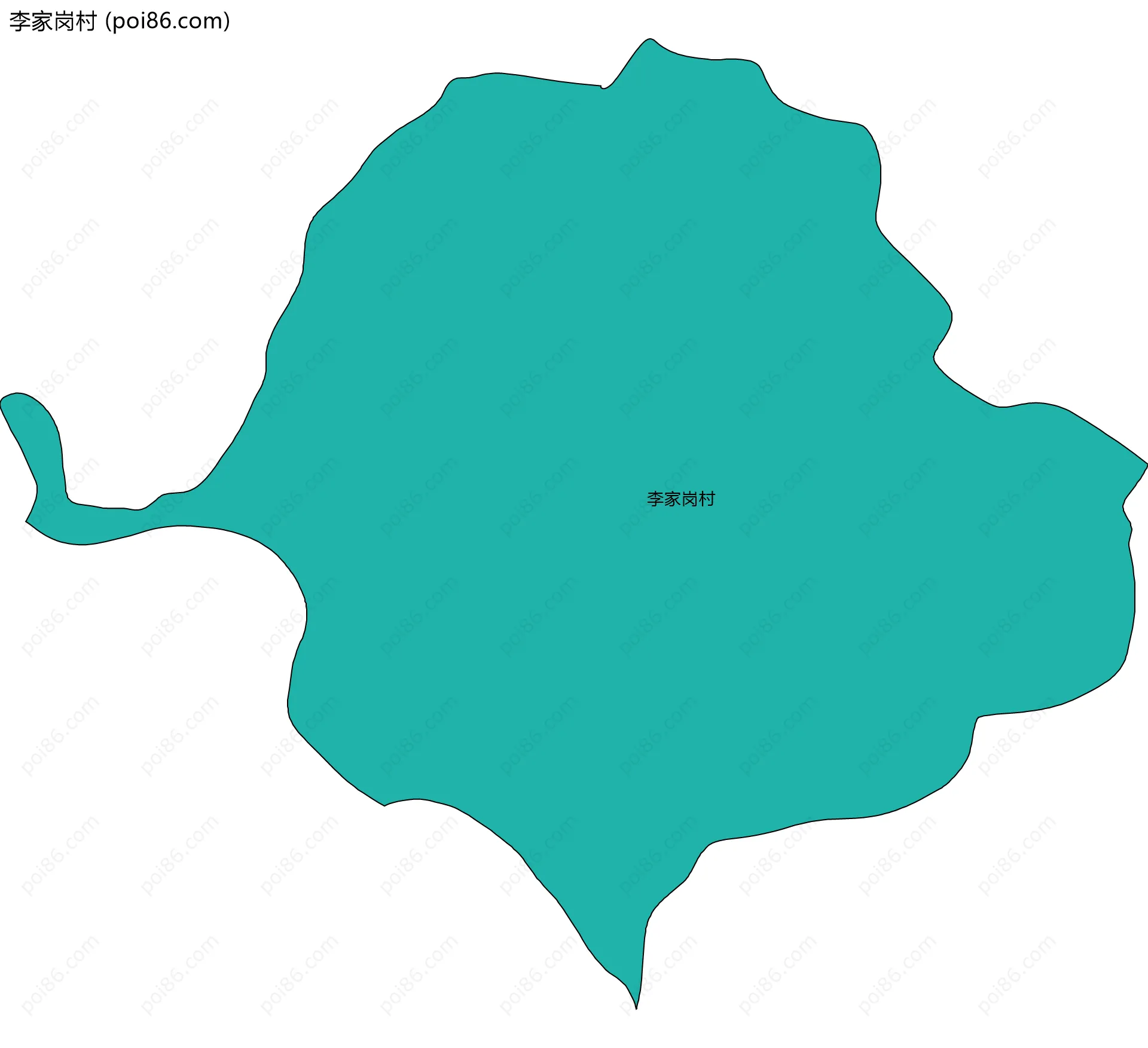 李家岗村边界地图