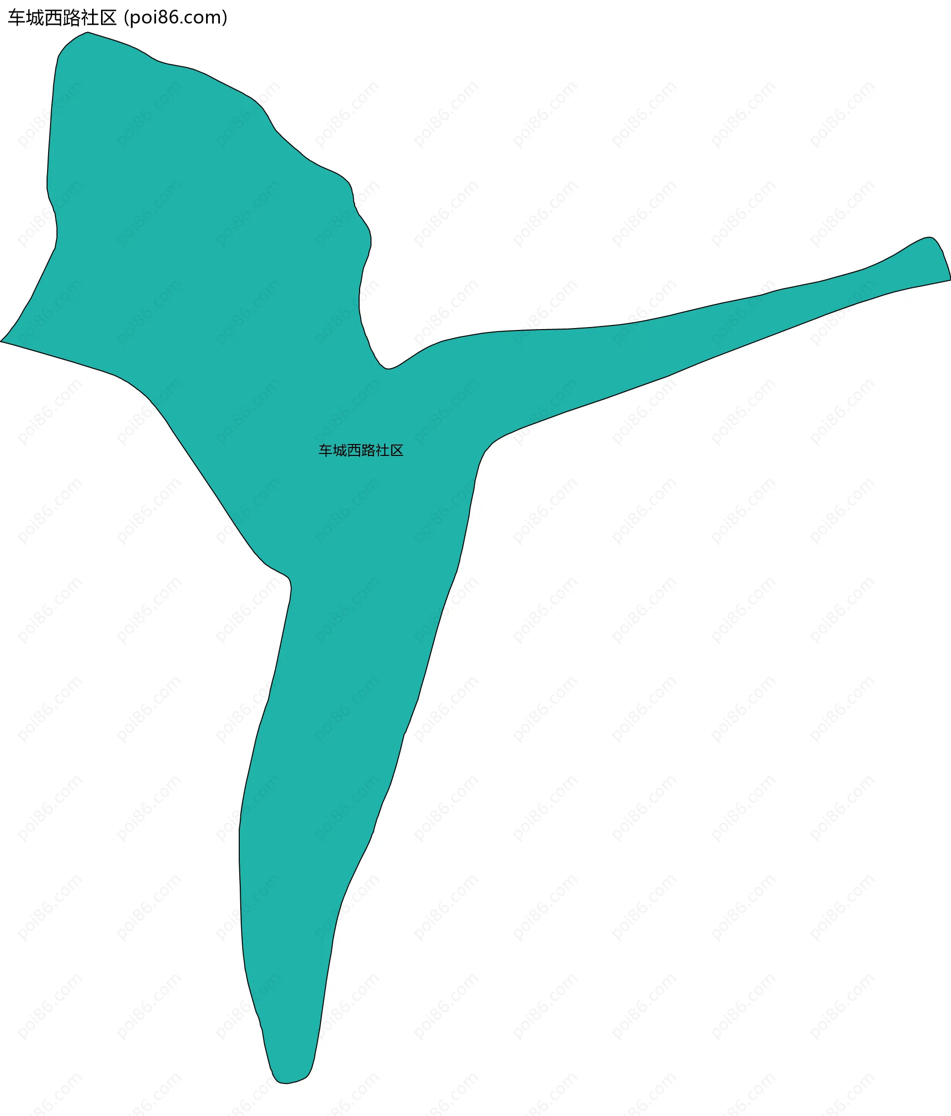 车城西路社区边界地图