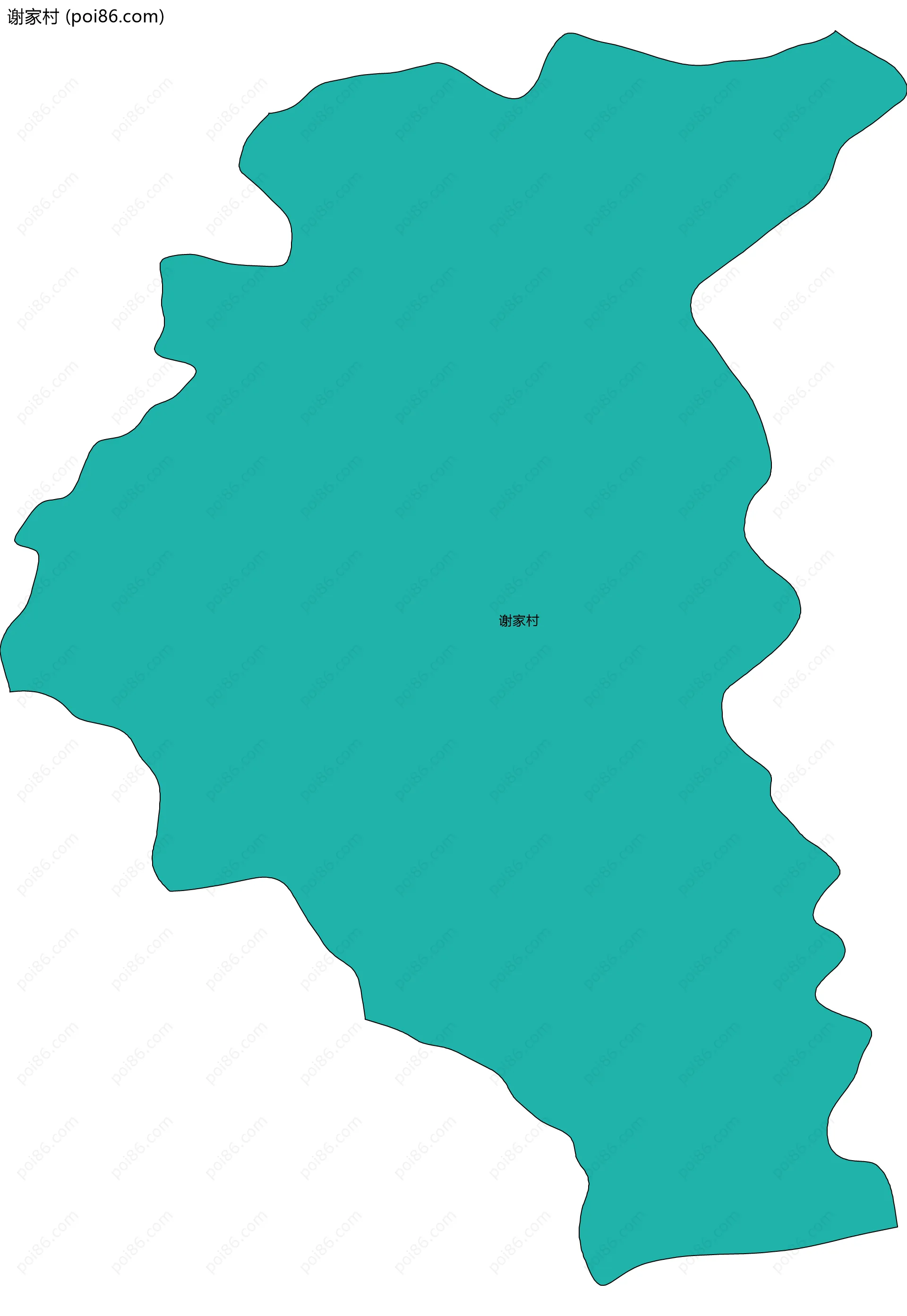 谢家村边界地图