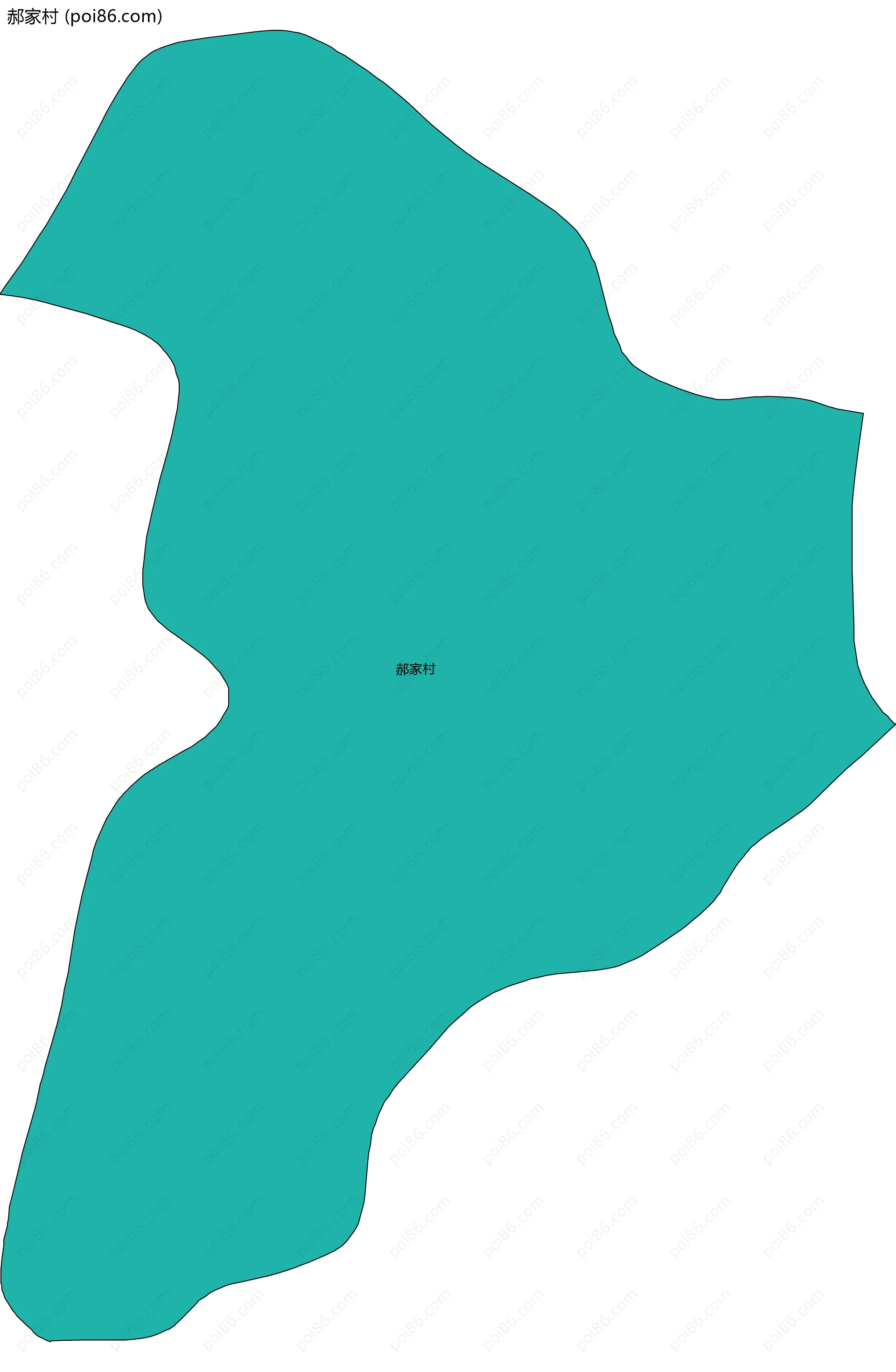 郝家村边界地图