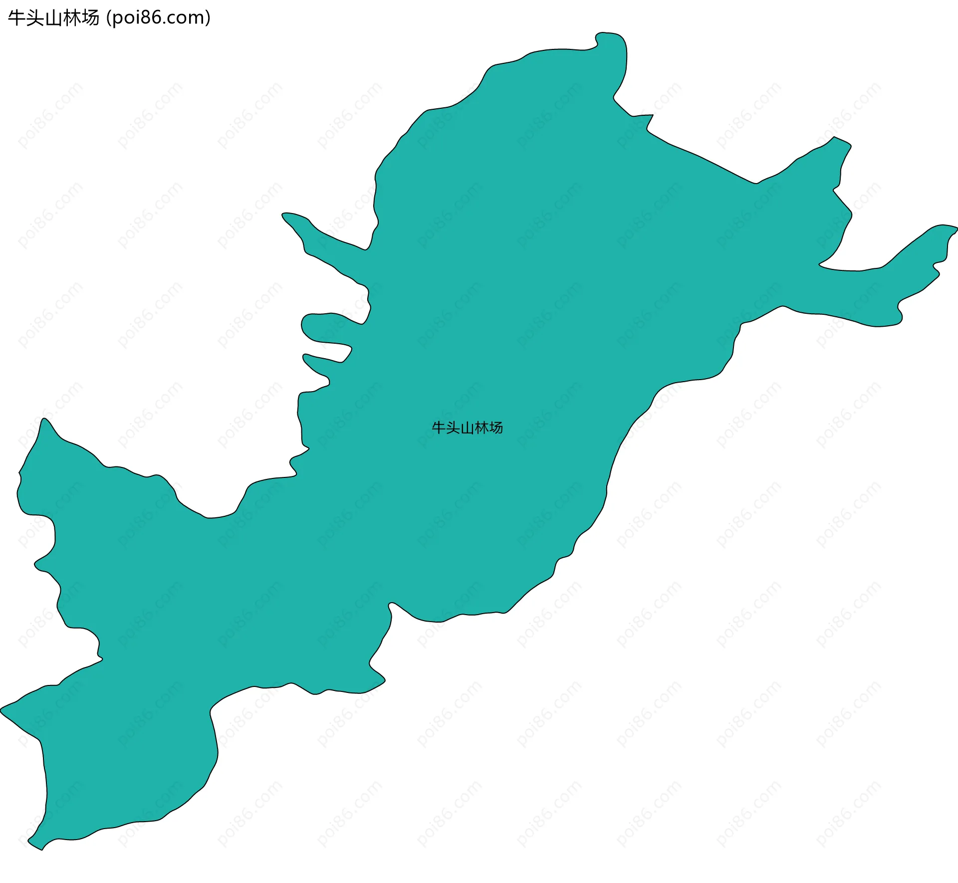 牛头山林场边界地图