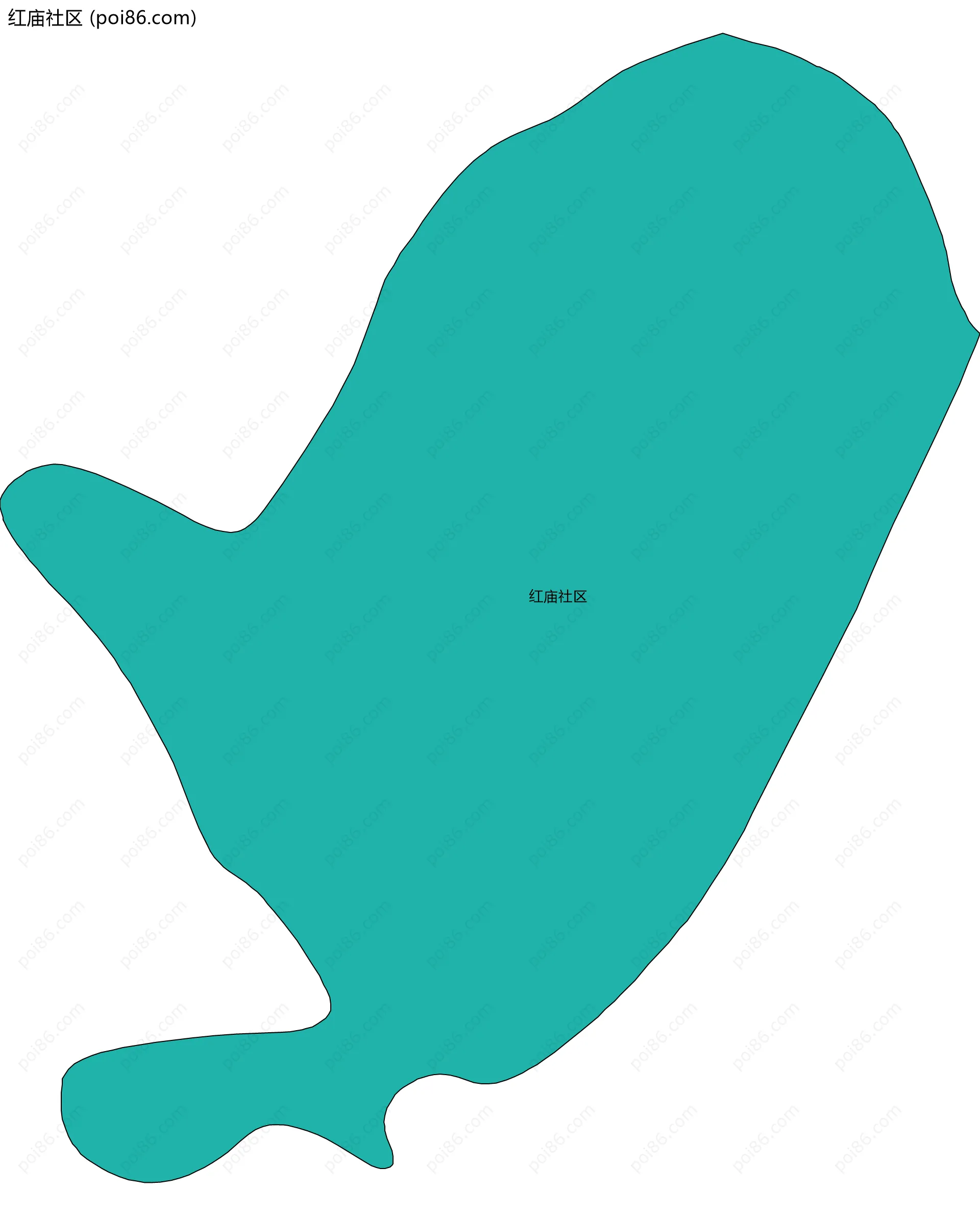 红庙社区边界地图