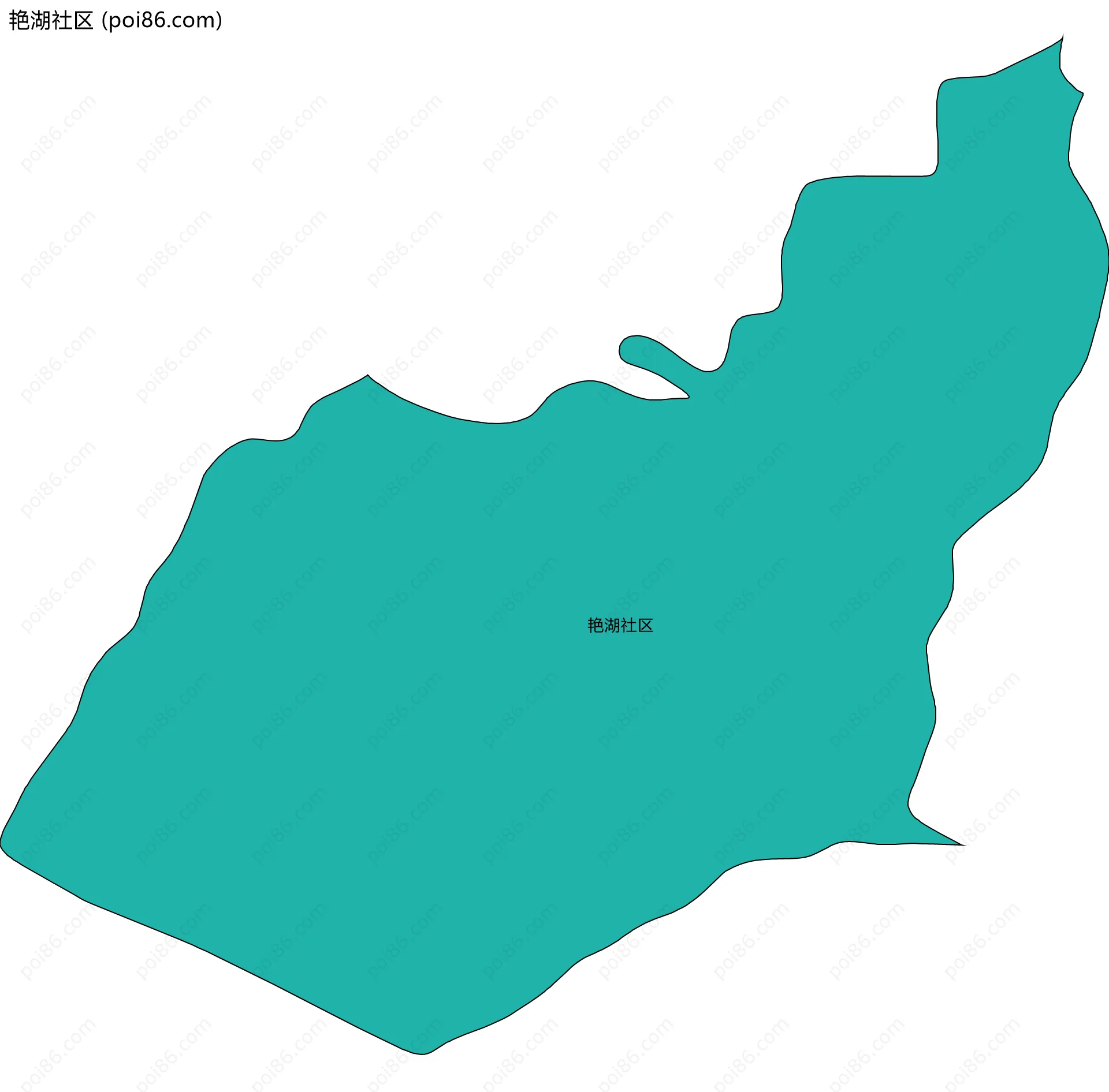 艳湖社区边界地图