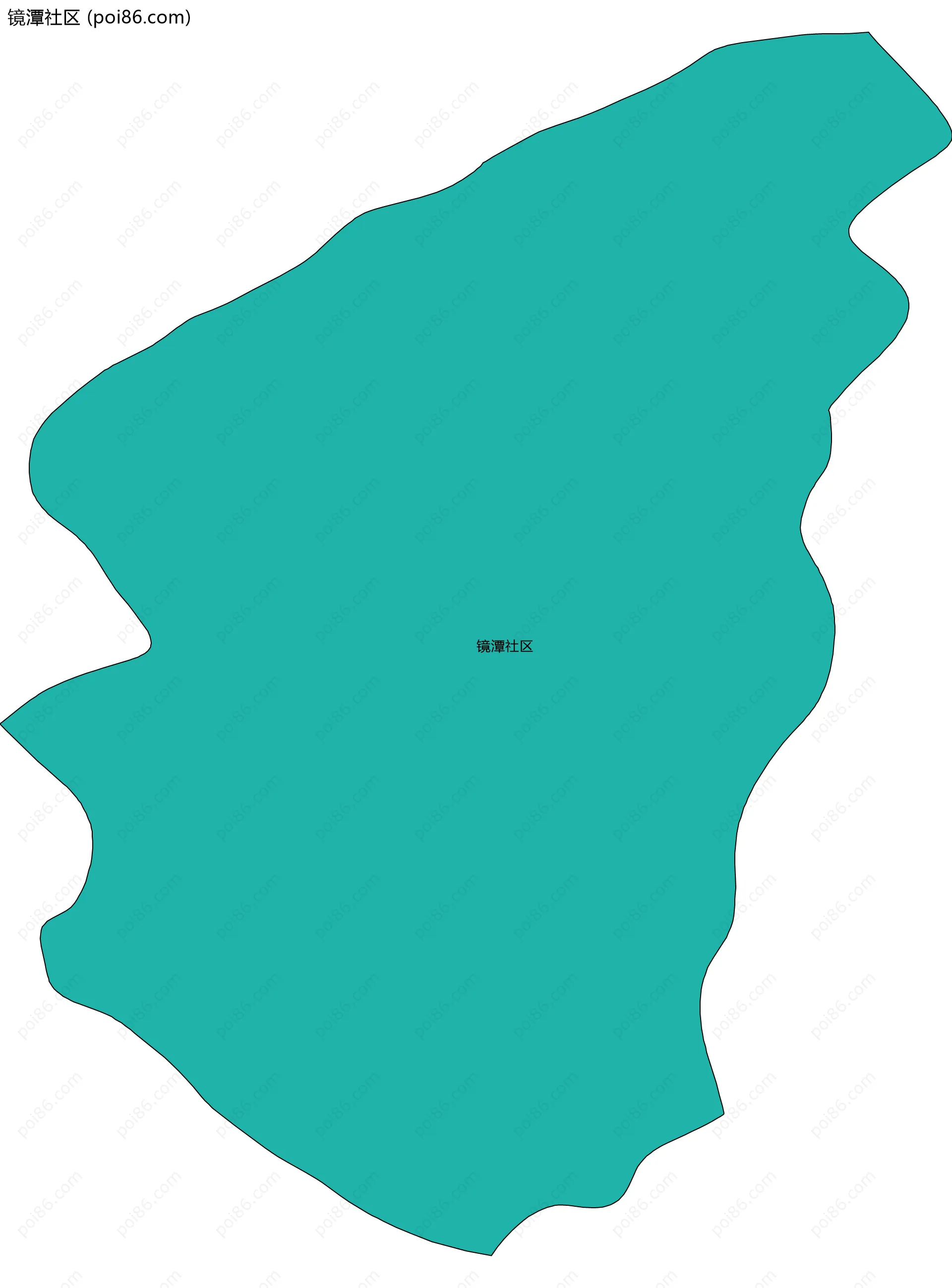 镜潭社区边界地图