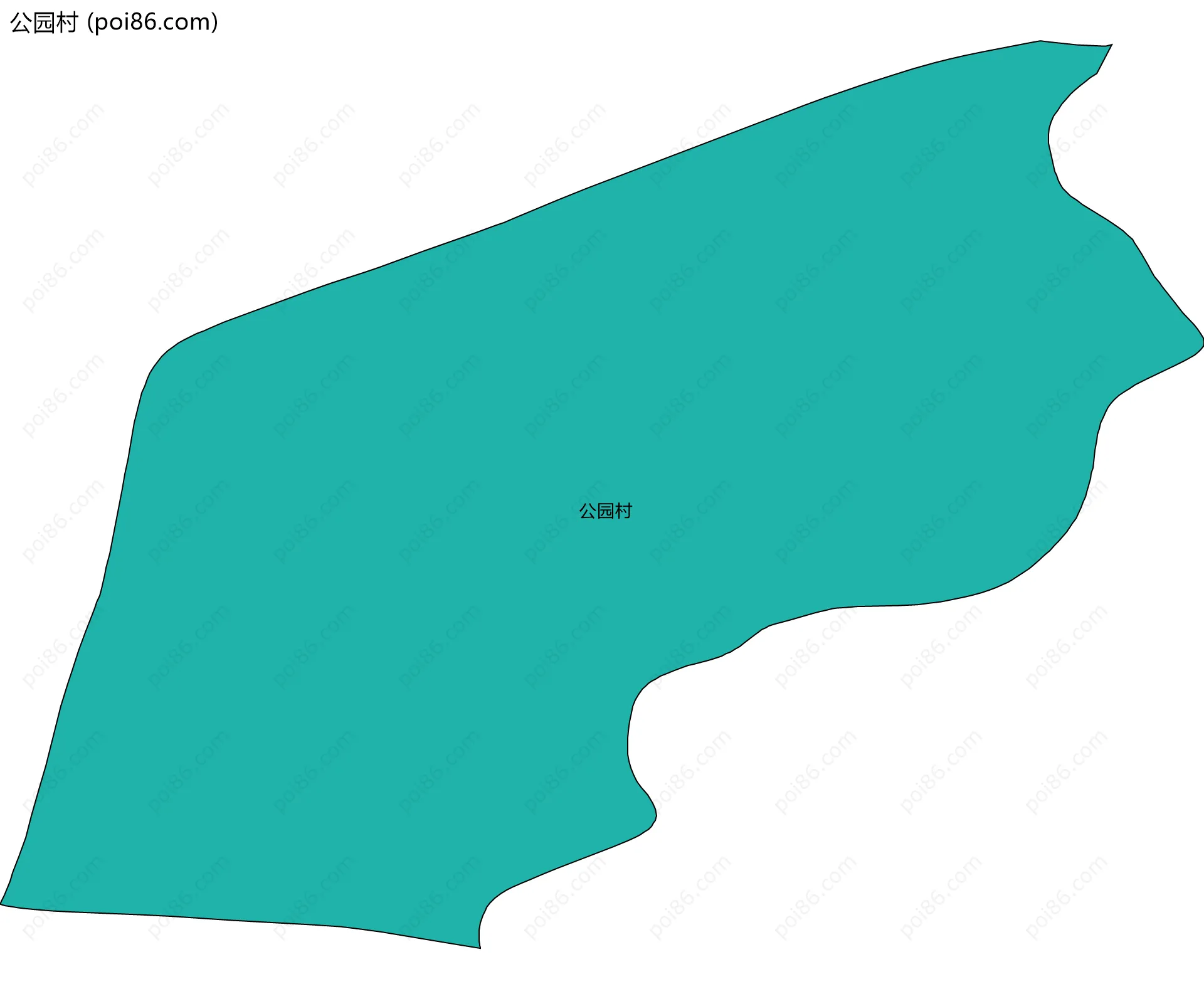 公园村边界地图