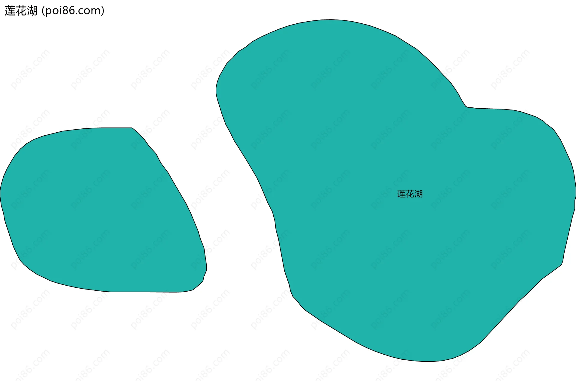 莲花湖边界地图