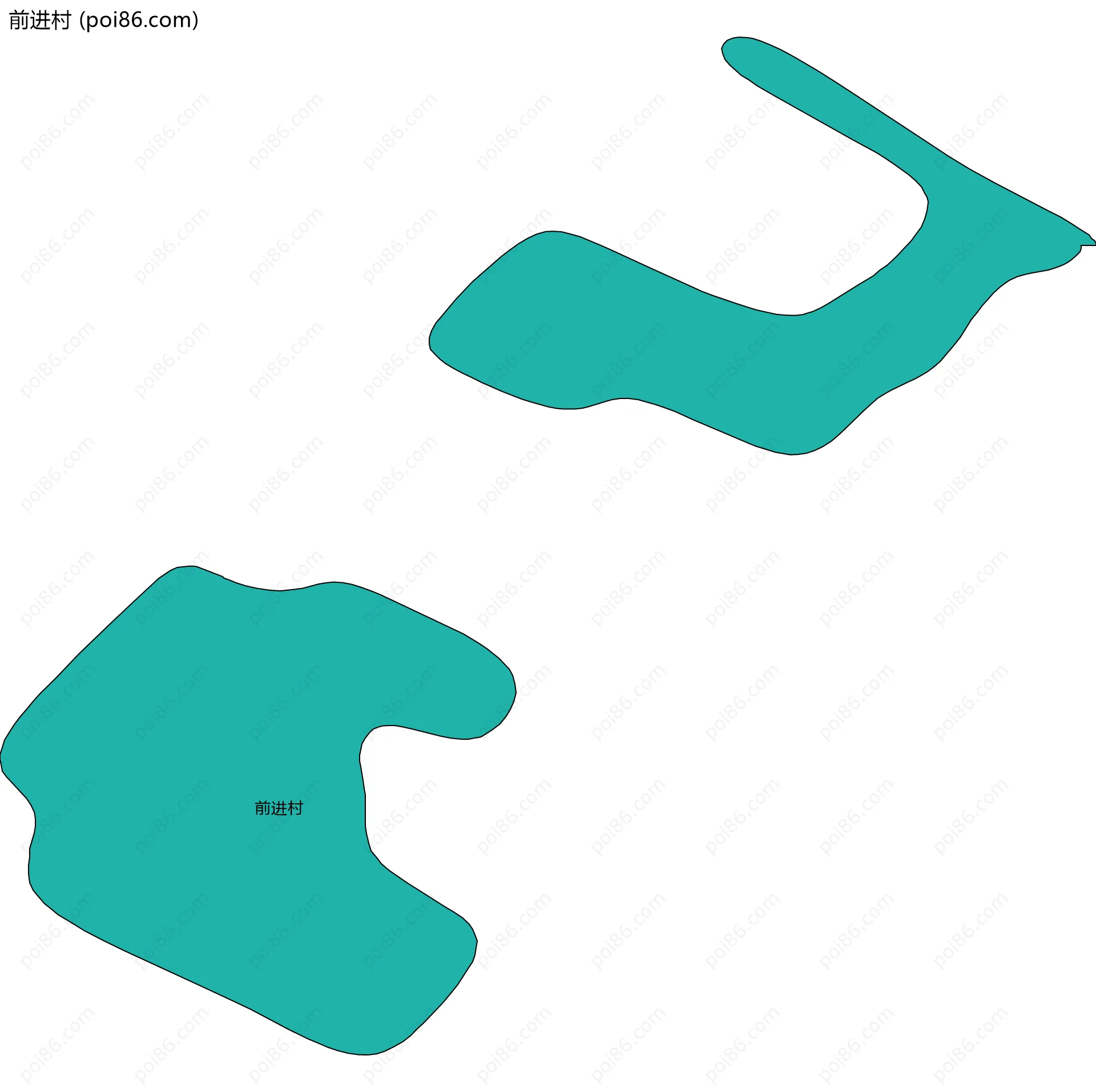 前进村边界地图