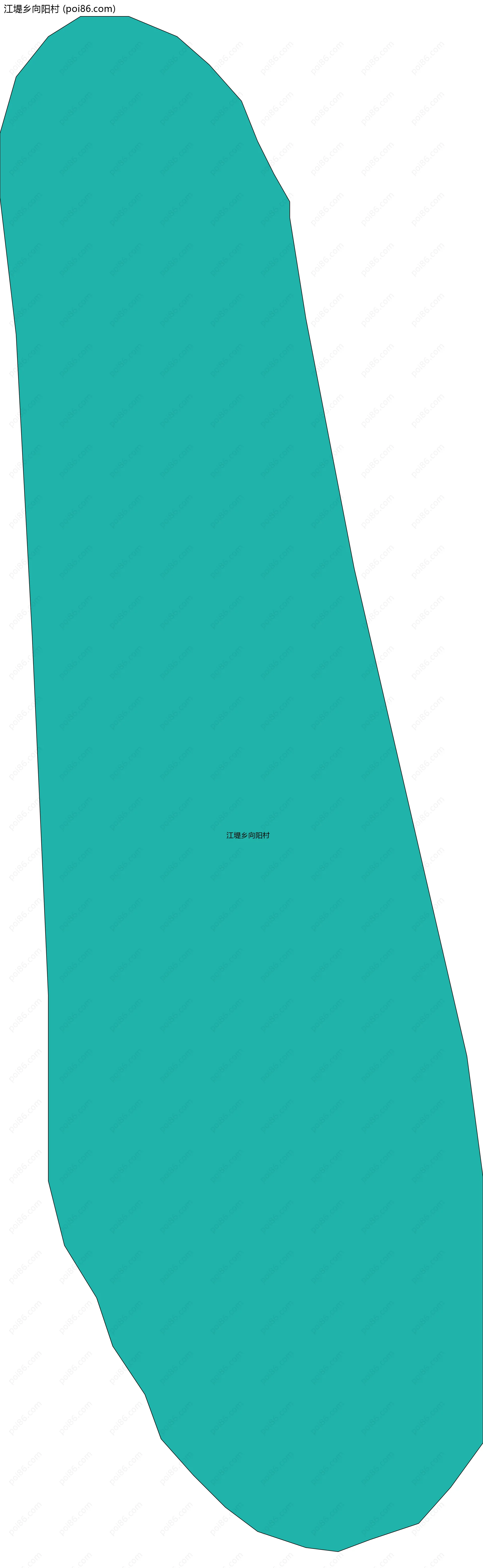 江堤乡向阳村边界地图