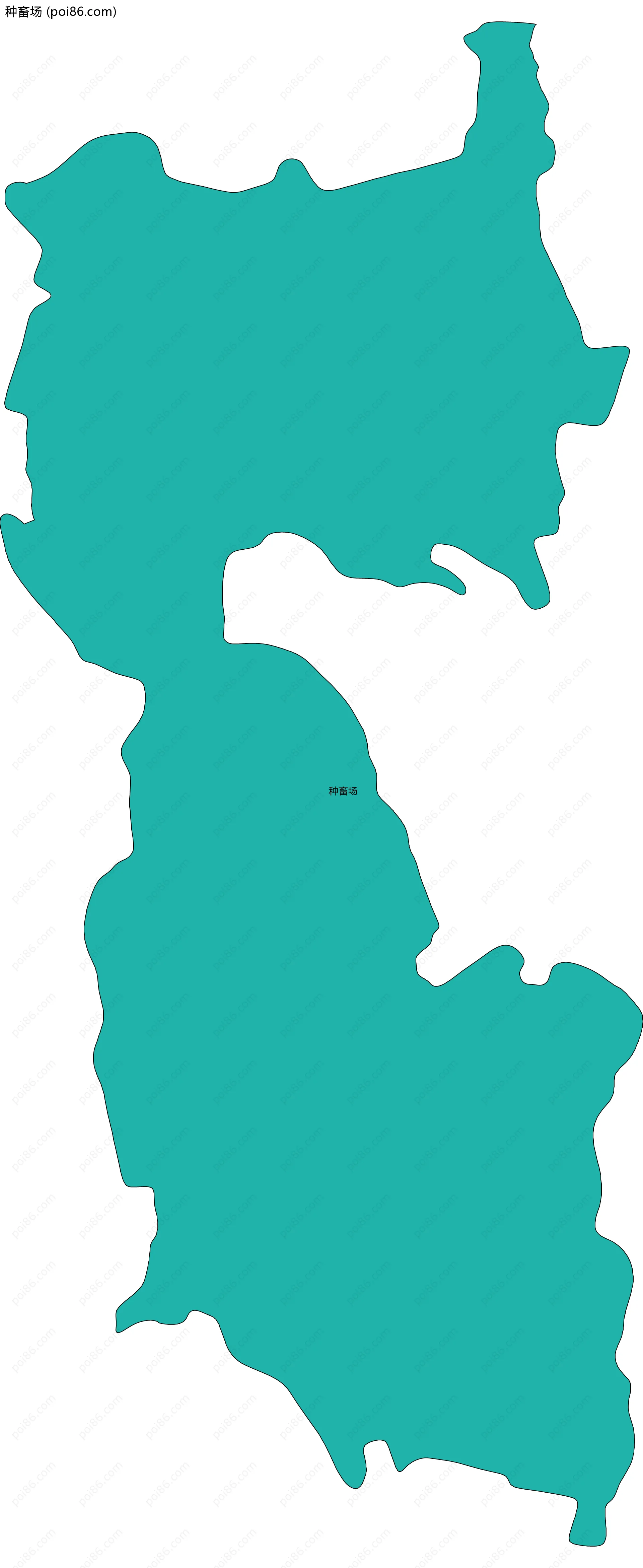 种畜场边界地图(五级行政区划)