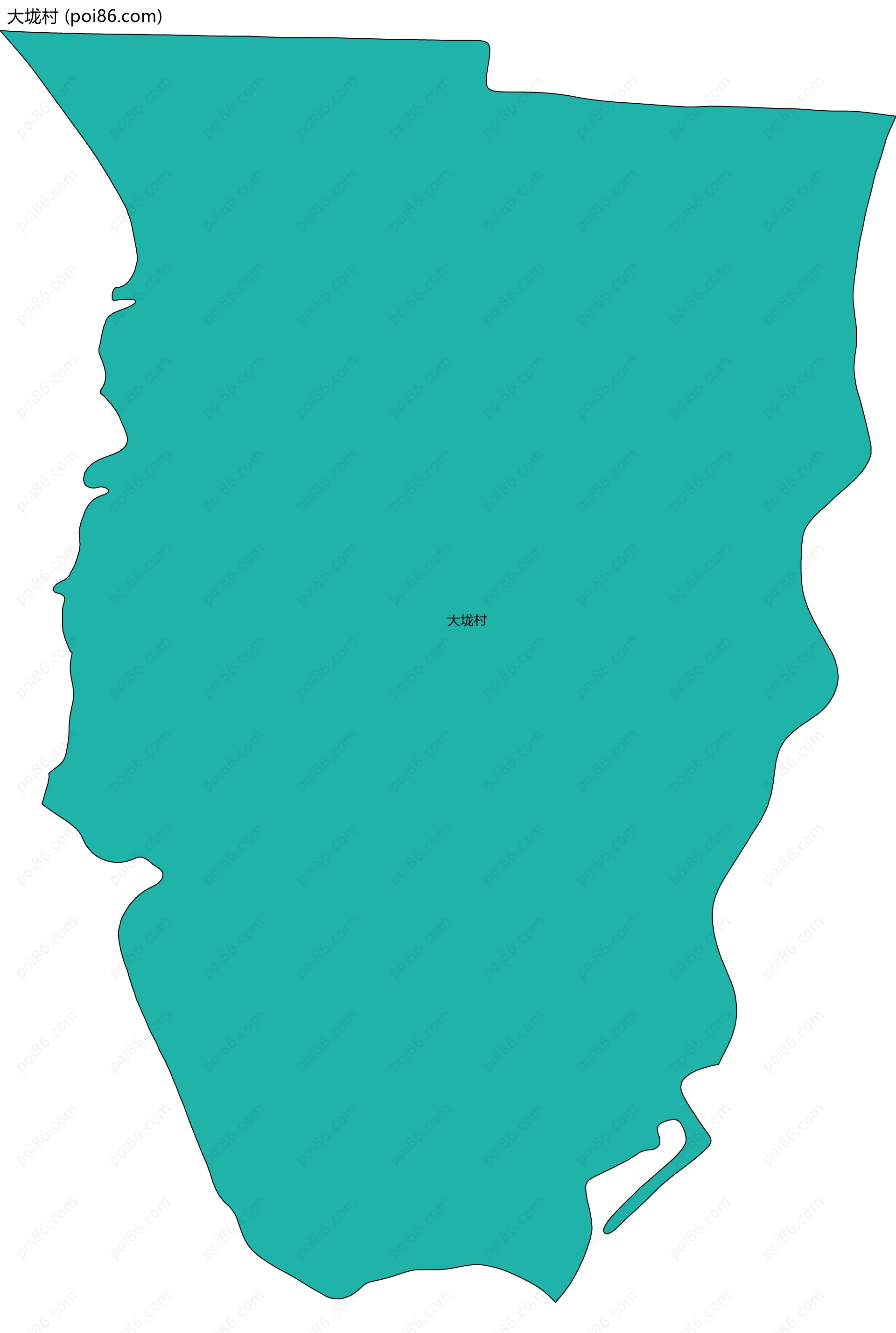 大垅村边界地图