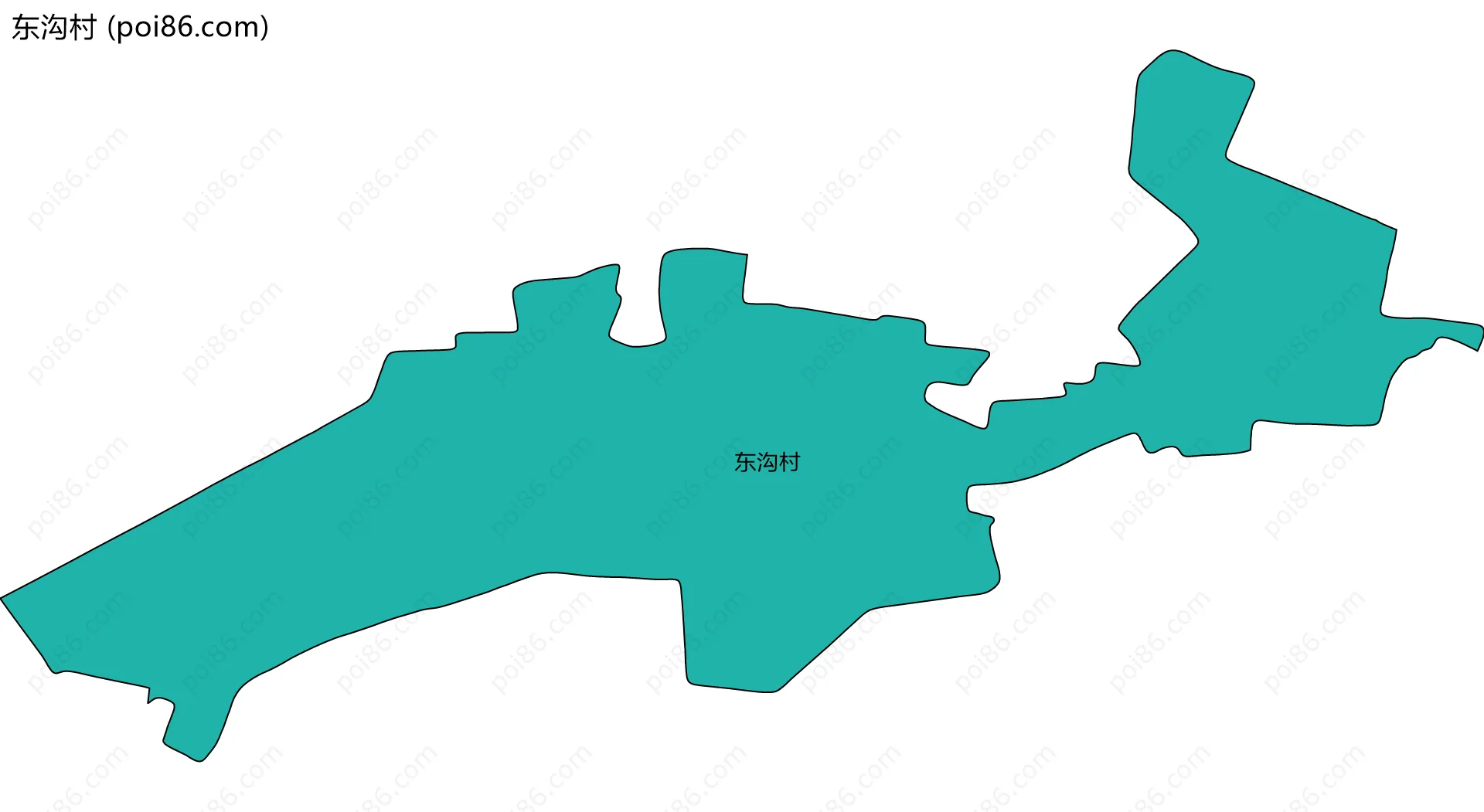 东沟村边界地图