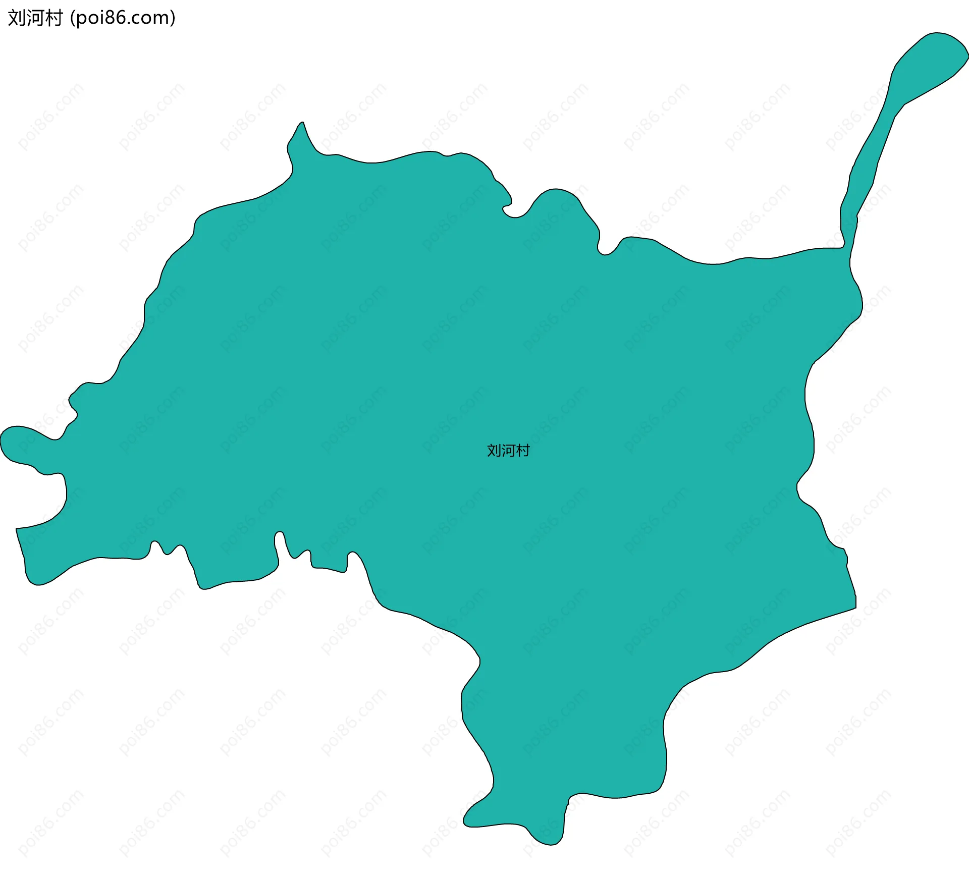 刘河村边界地图