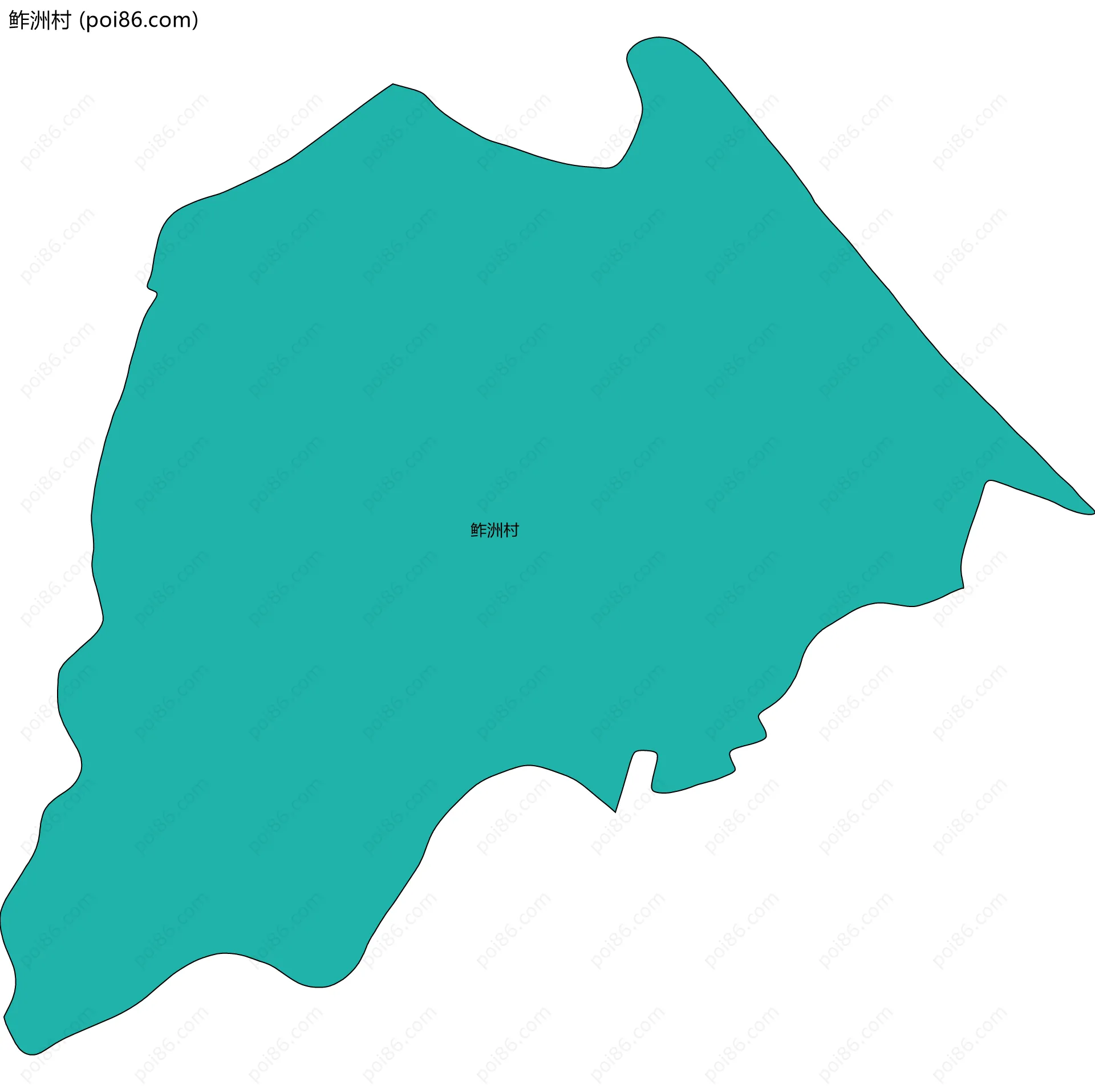 鲊洲村边界地图