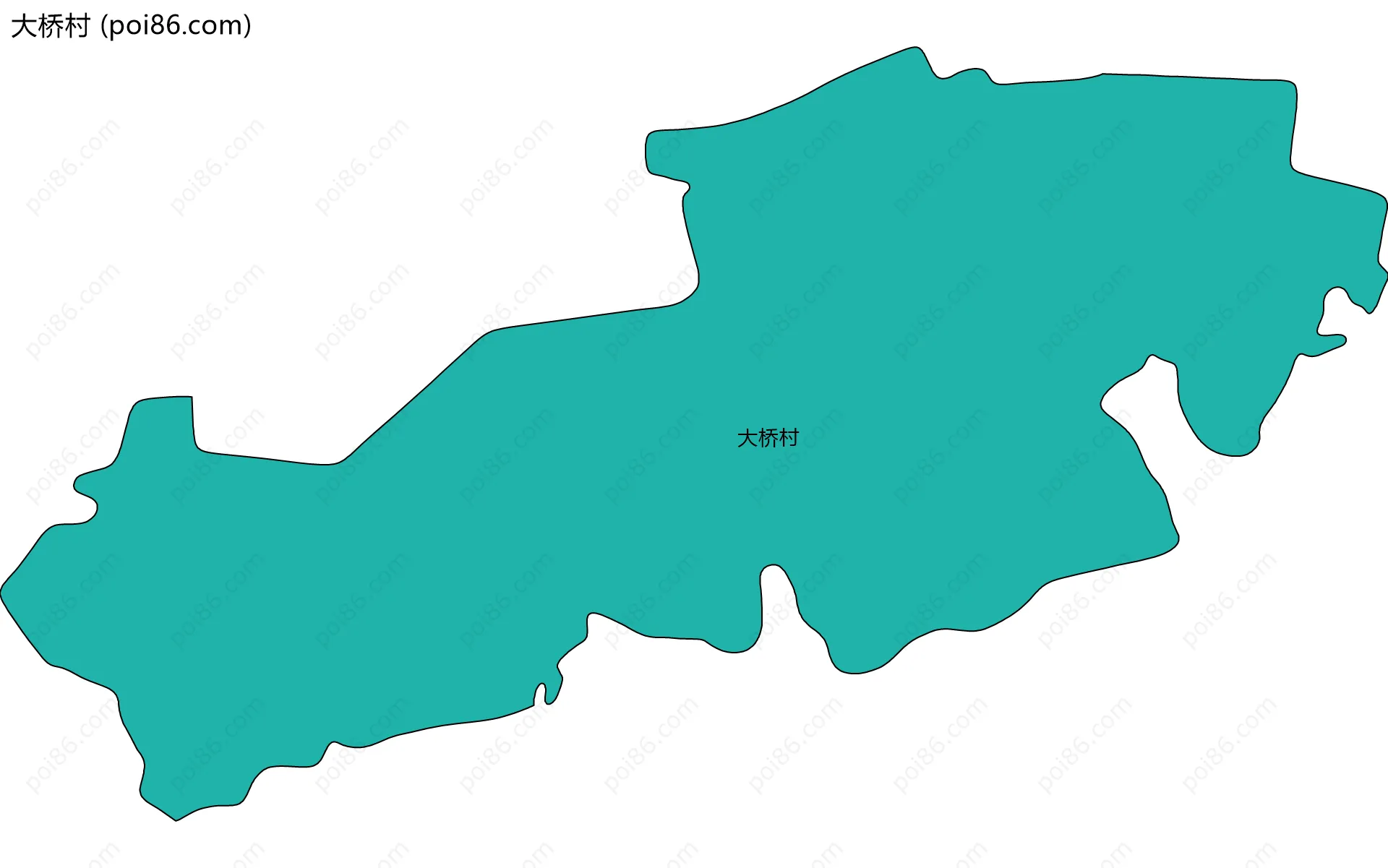 大桥村边界地图