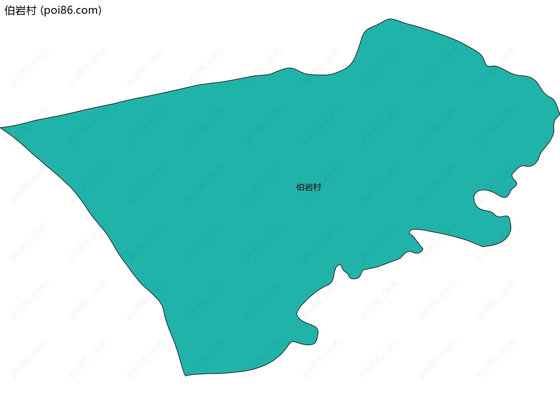 伯岩村边界地图