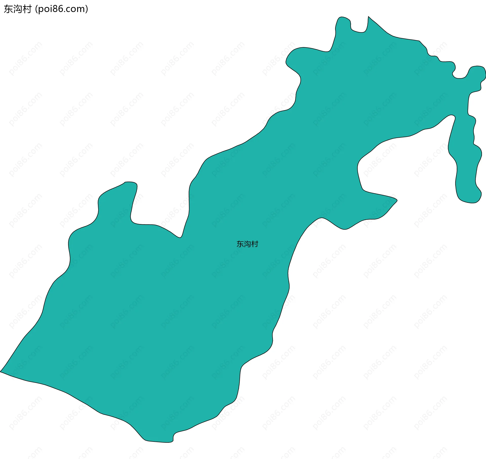 东沟村边界地图