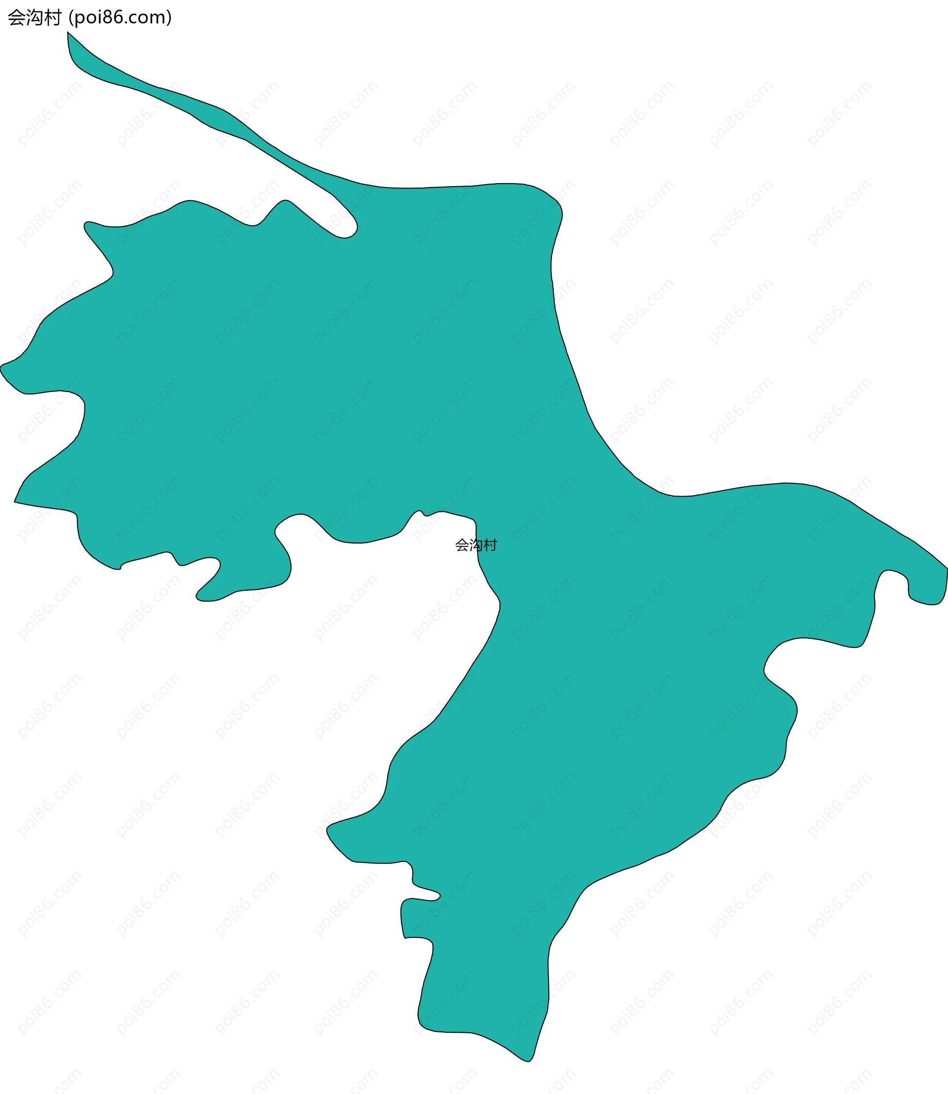 会沟村边界地图