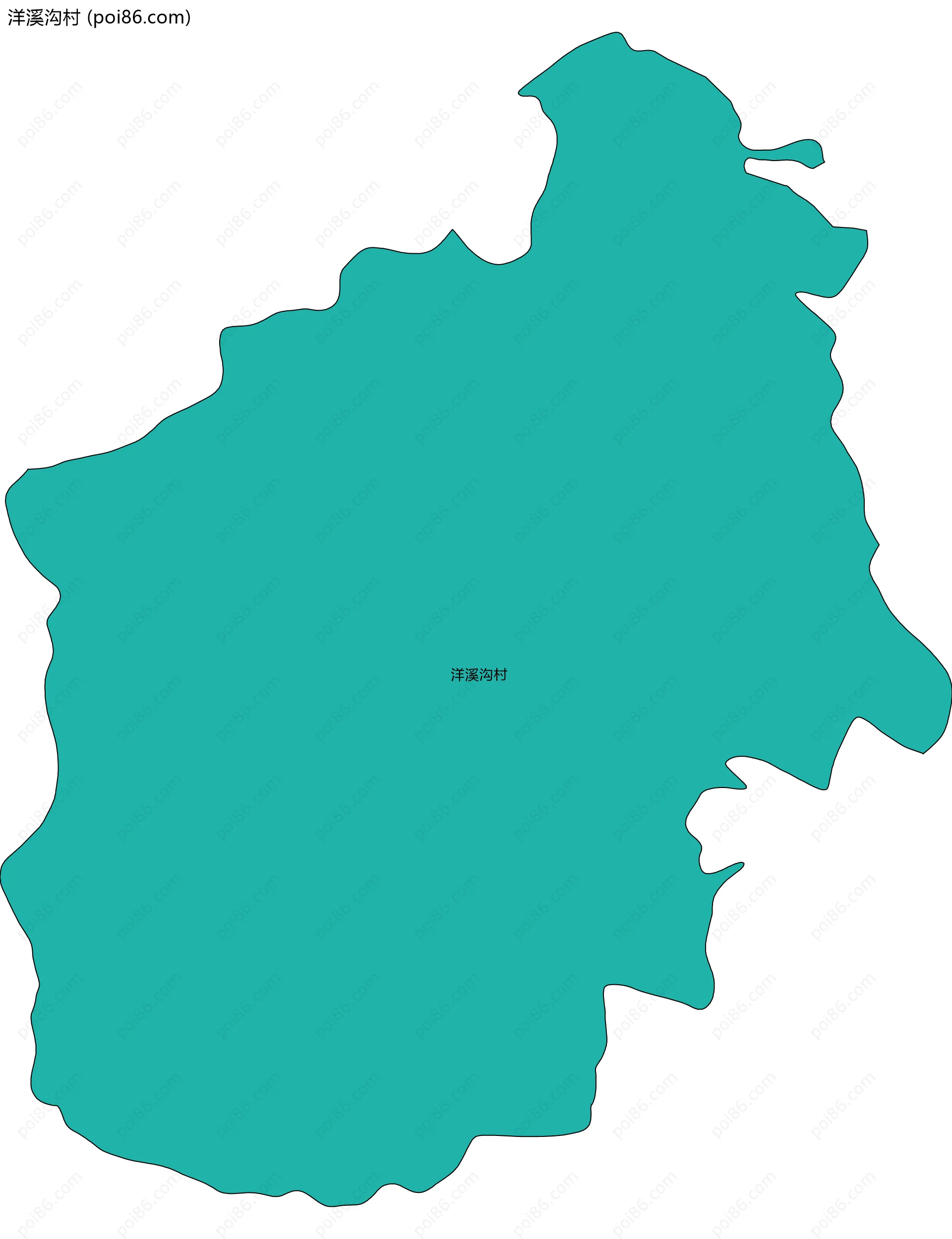 洋溪沟村边界地图