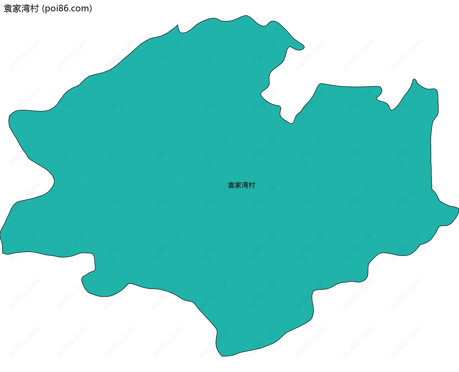 袁家湾村边界地图