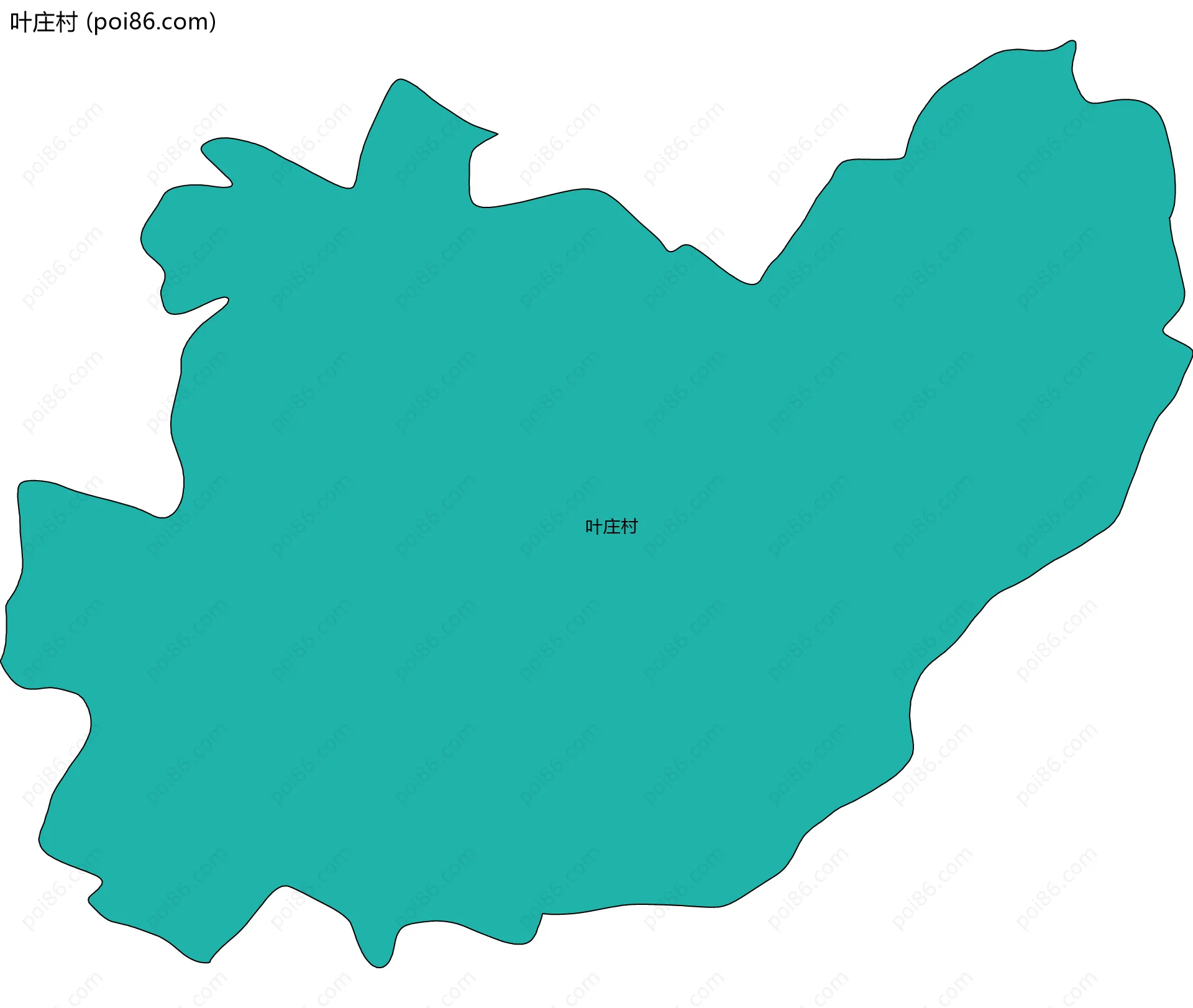 叶庄村边界地图