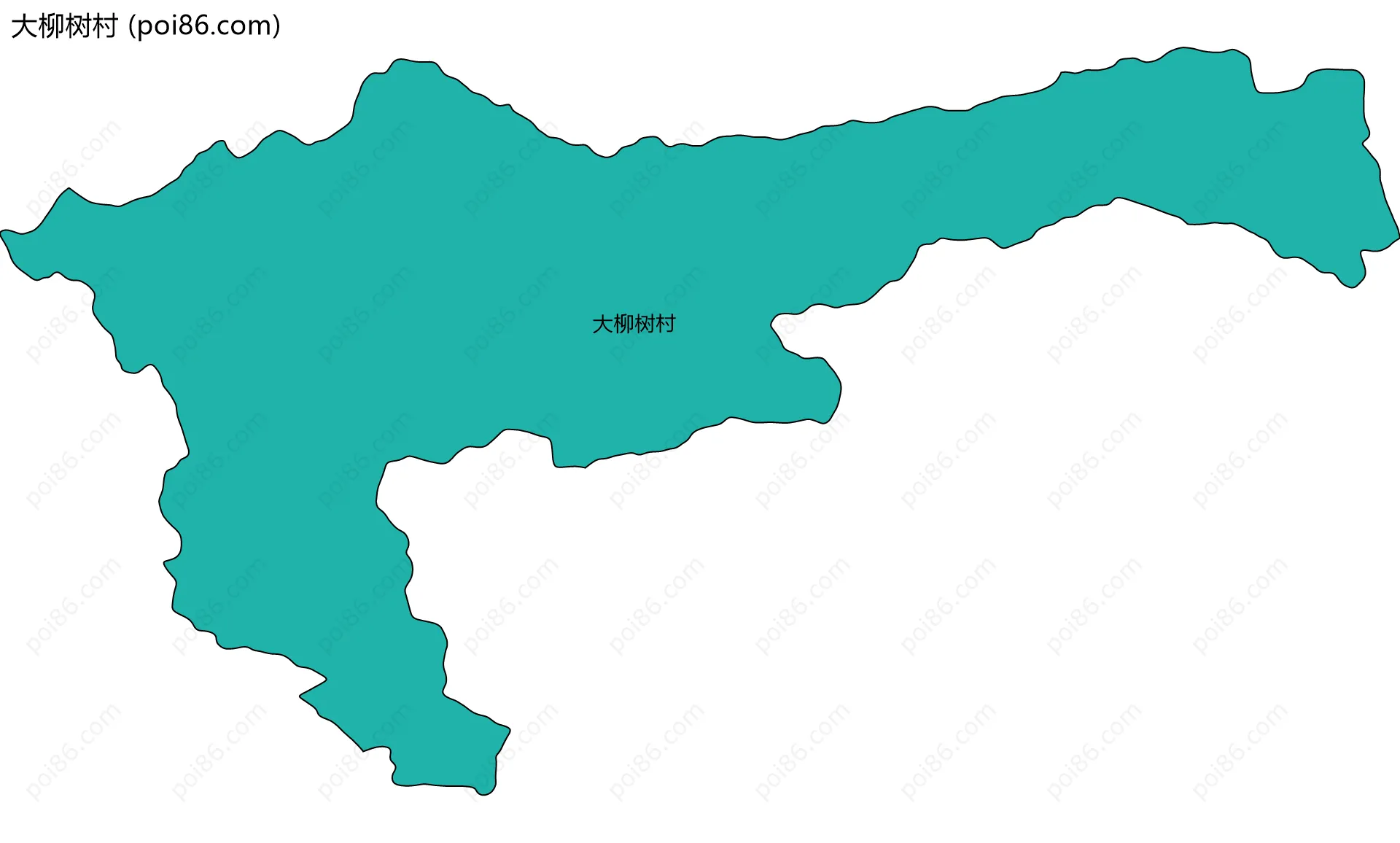 大柳树村边界地图