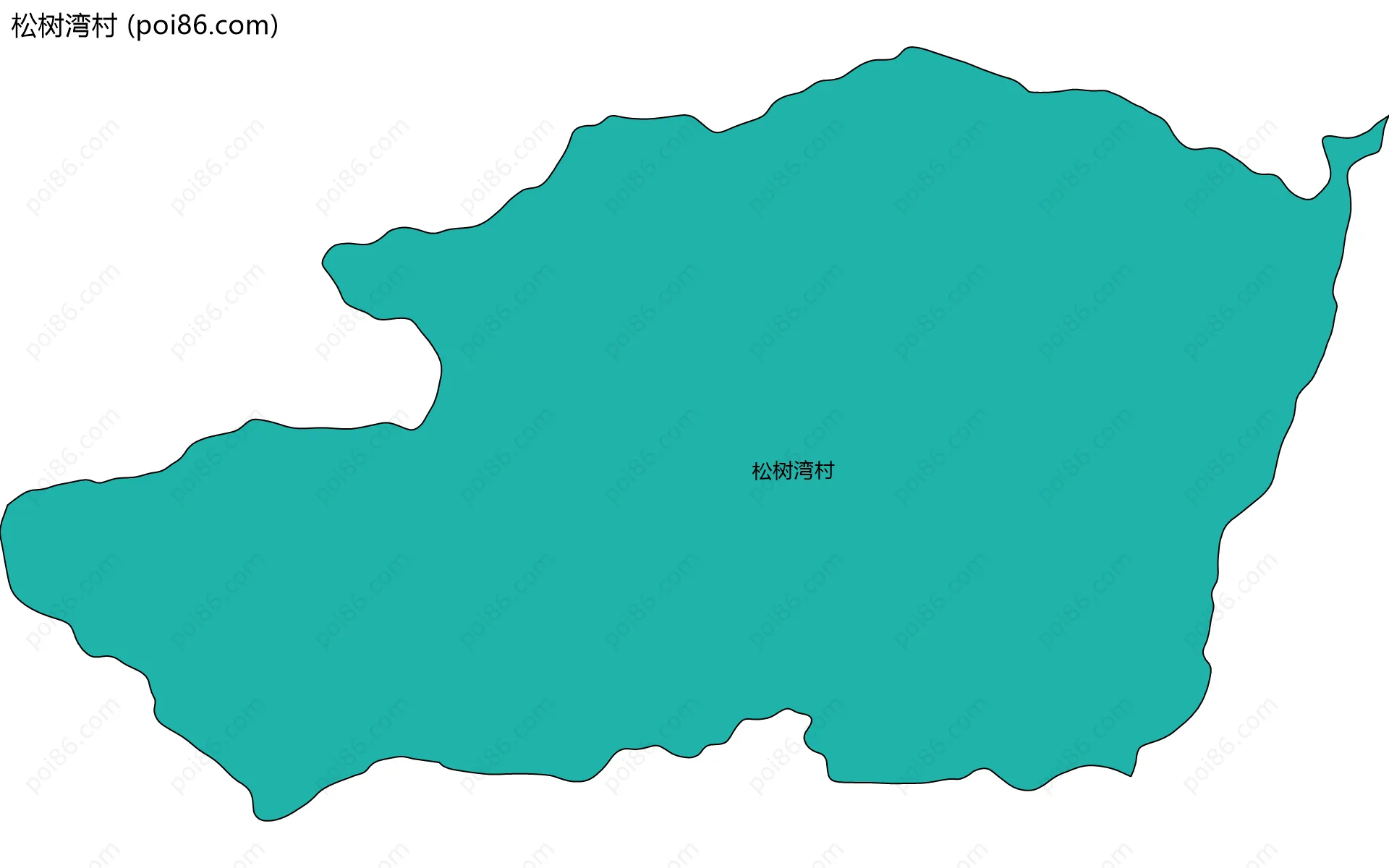 松树湾村边界地图