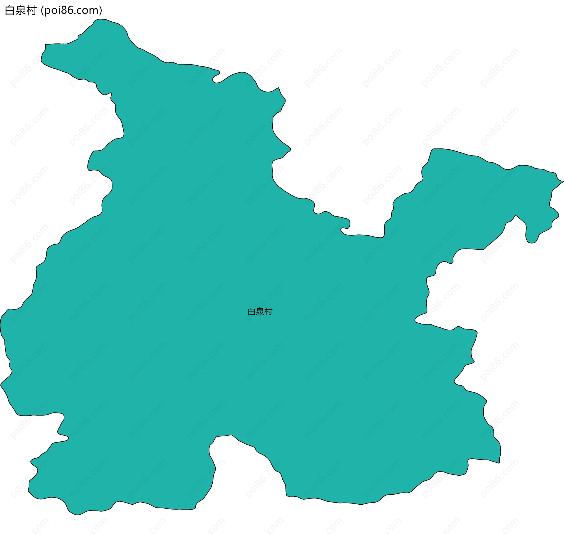 白泉村边界地图