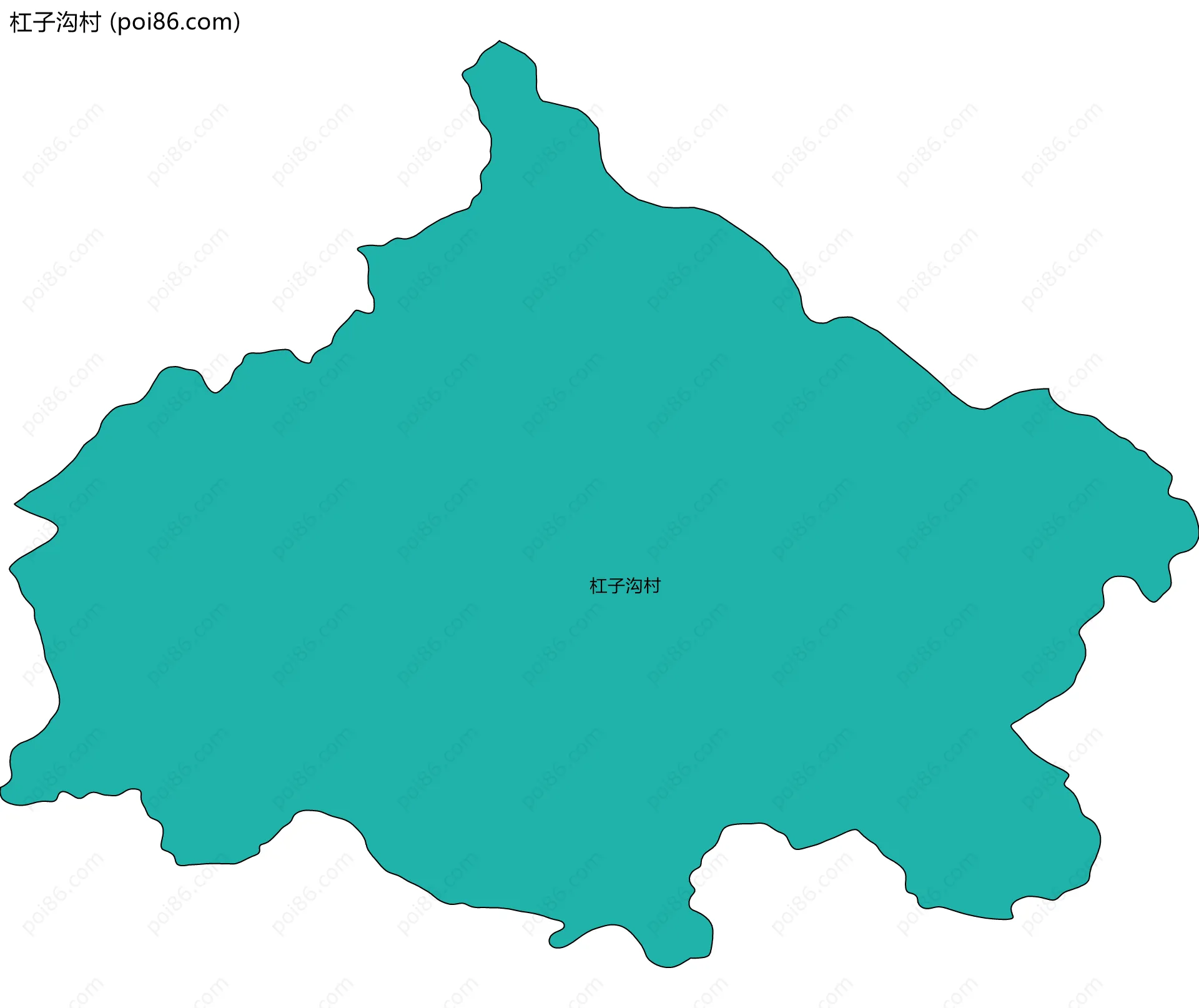 杠子沟村边界地图