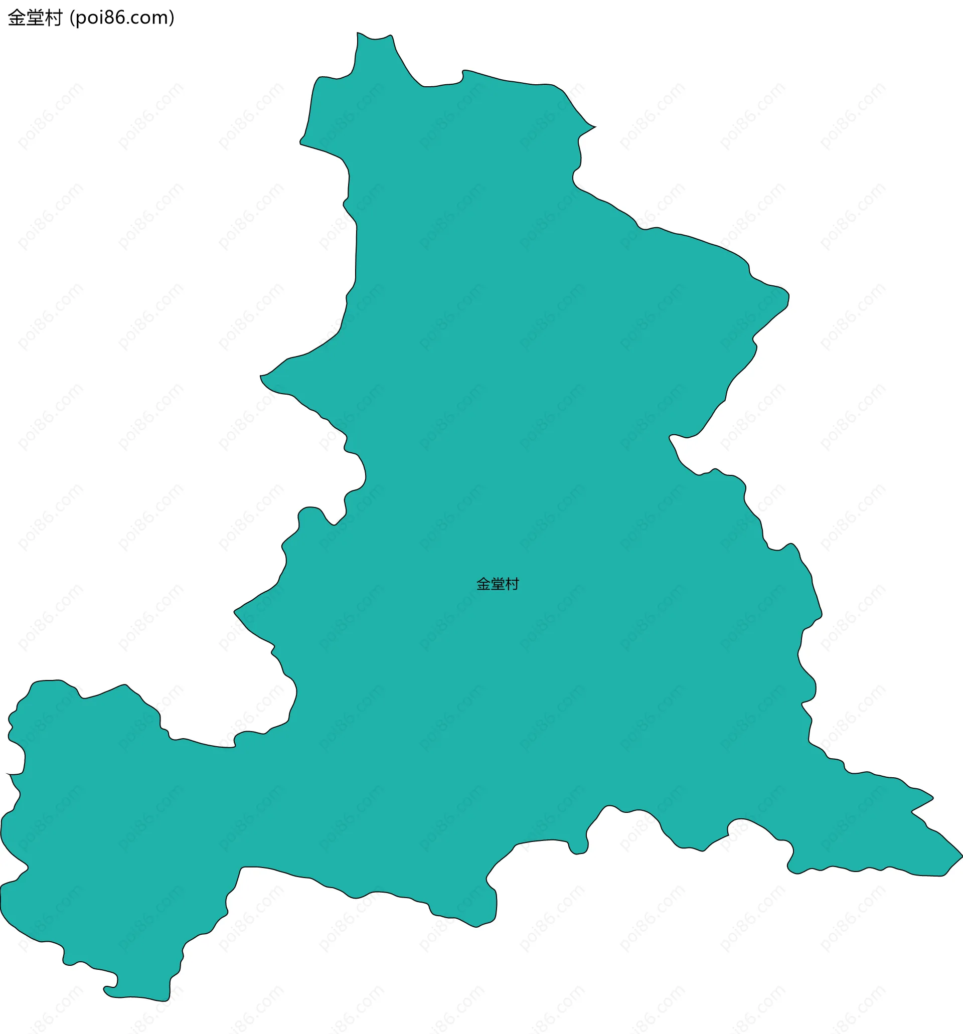 金堂村边界地图