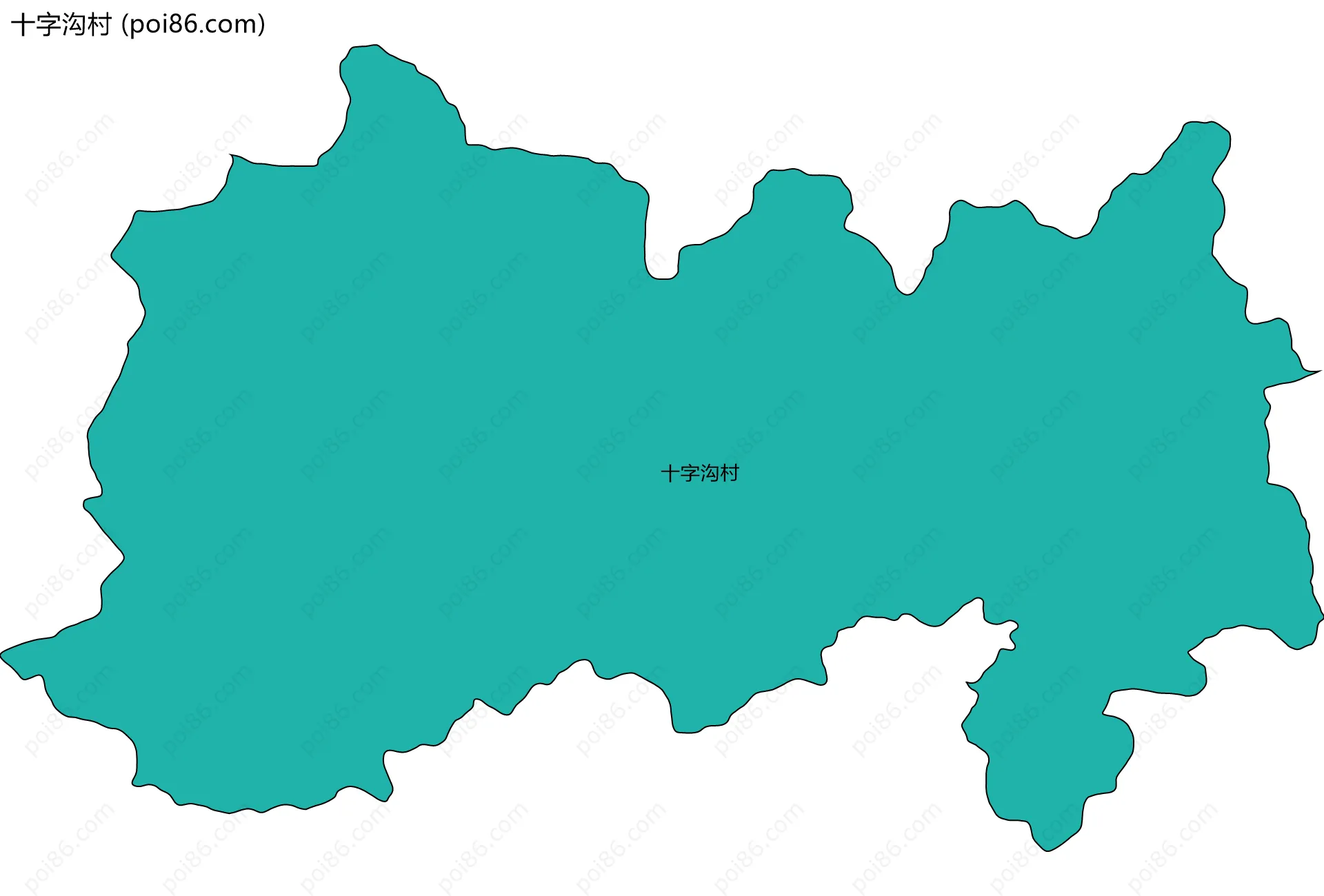 十字沟村边界地图