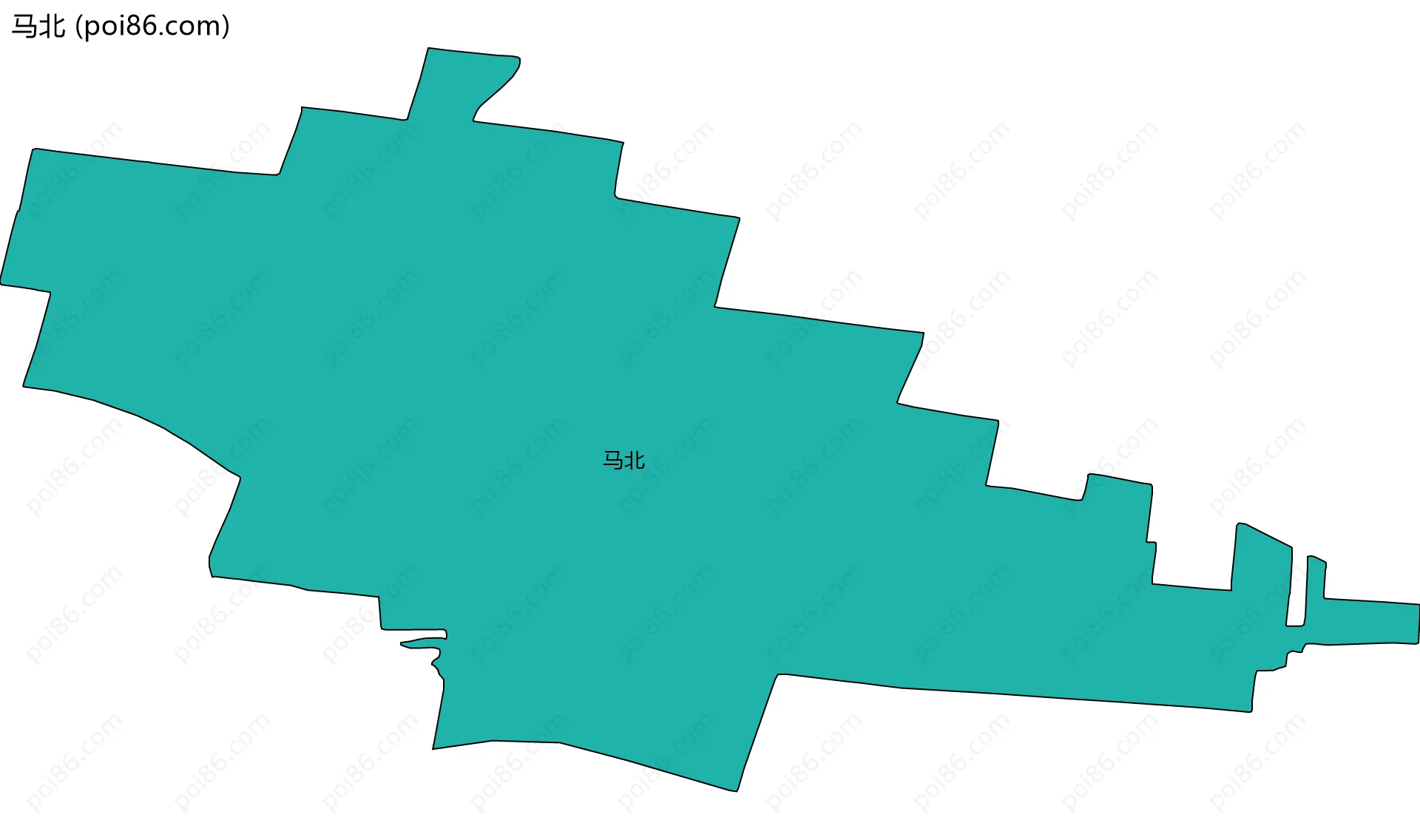 马北边界地图