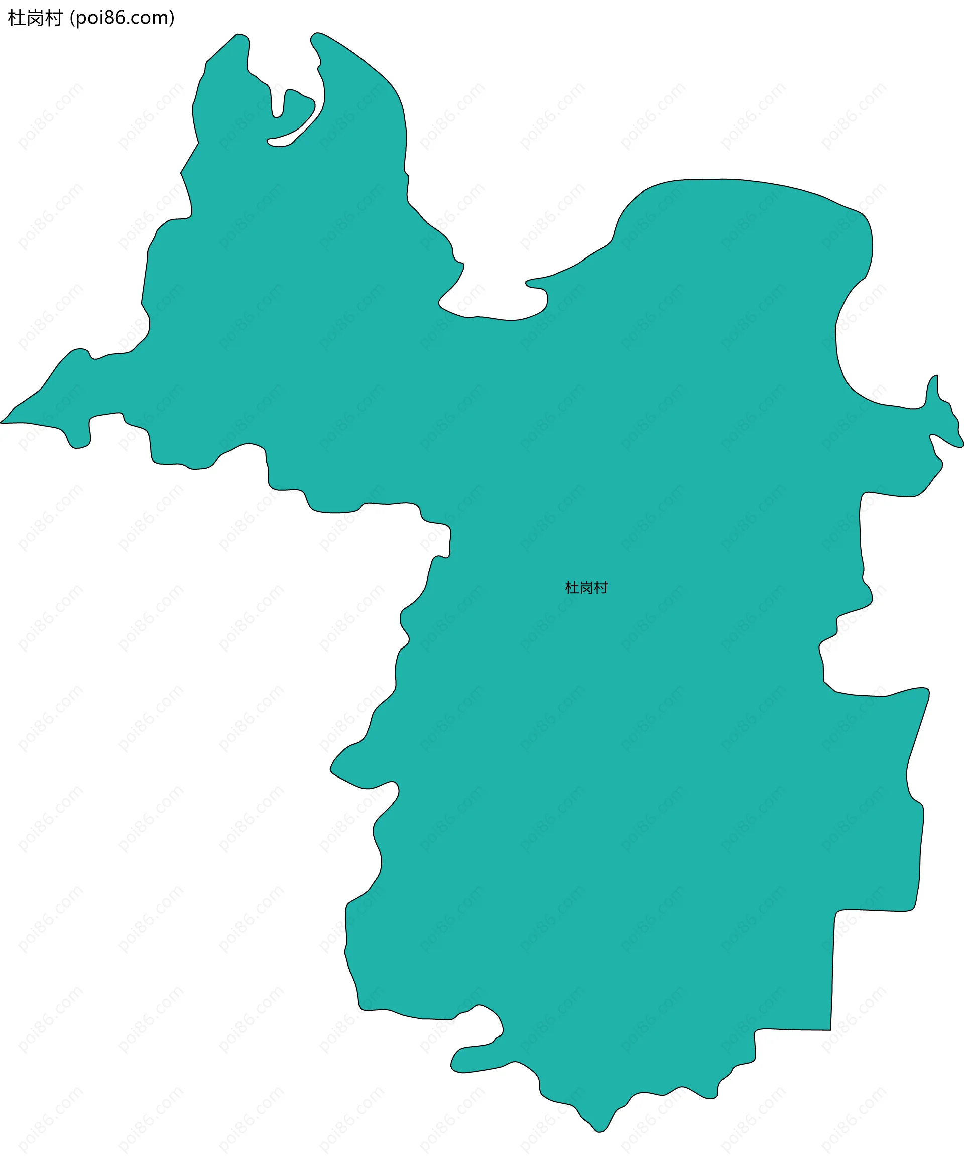 杜岗村边界地图