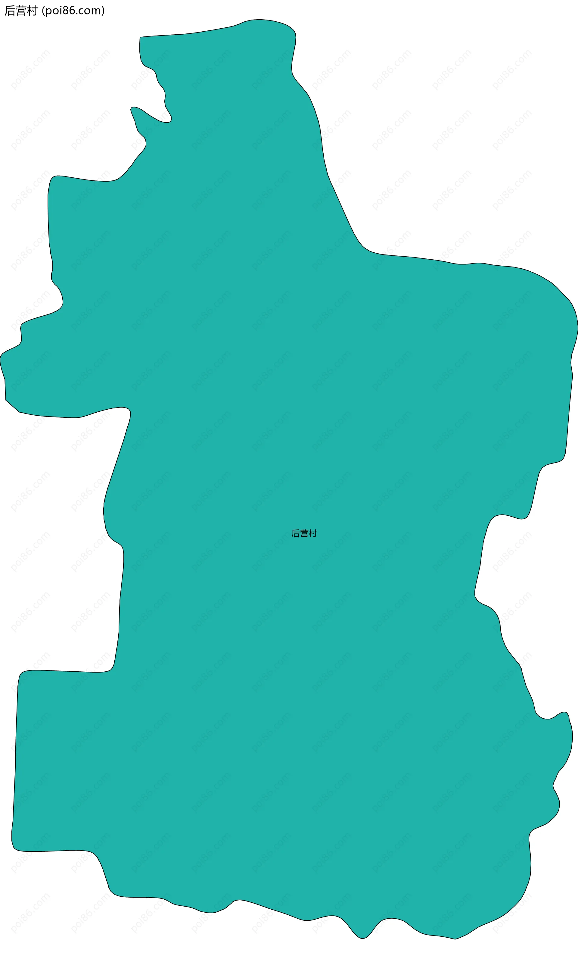 后营村边界地图