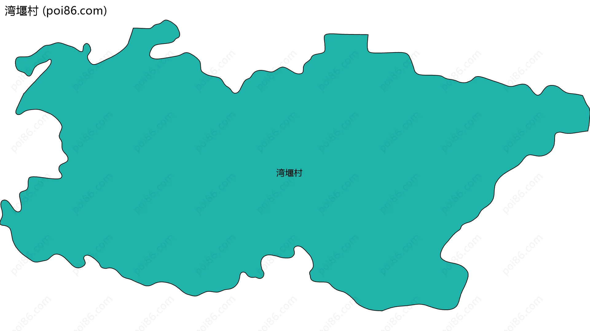 湾堰村边界地图