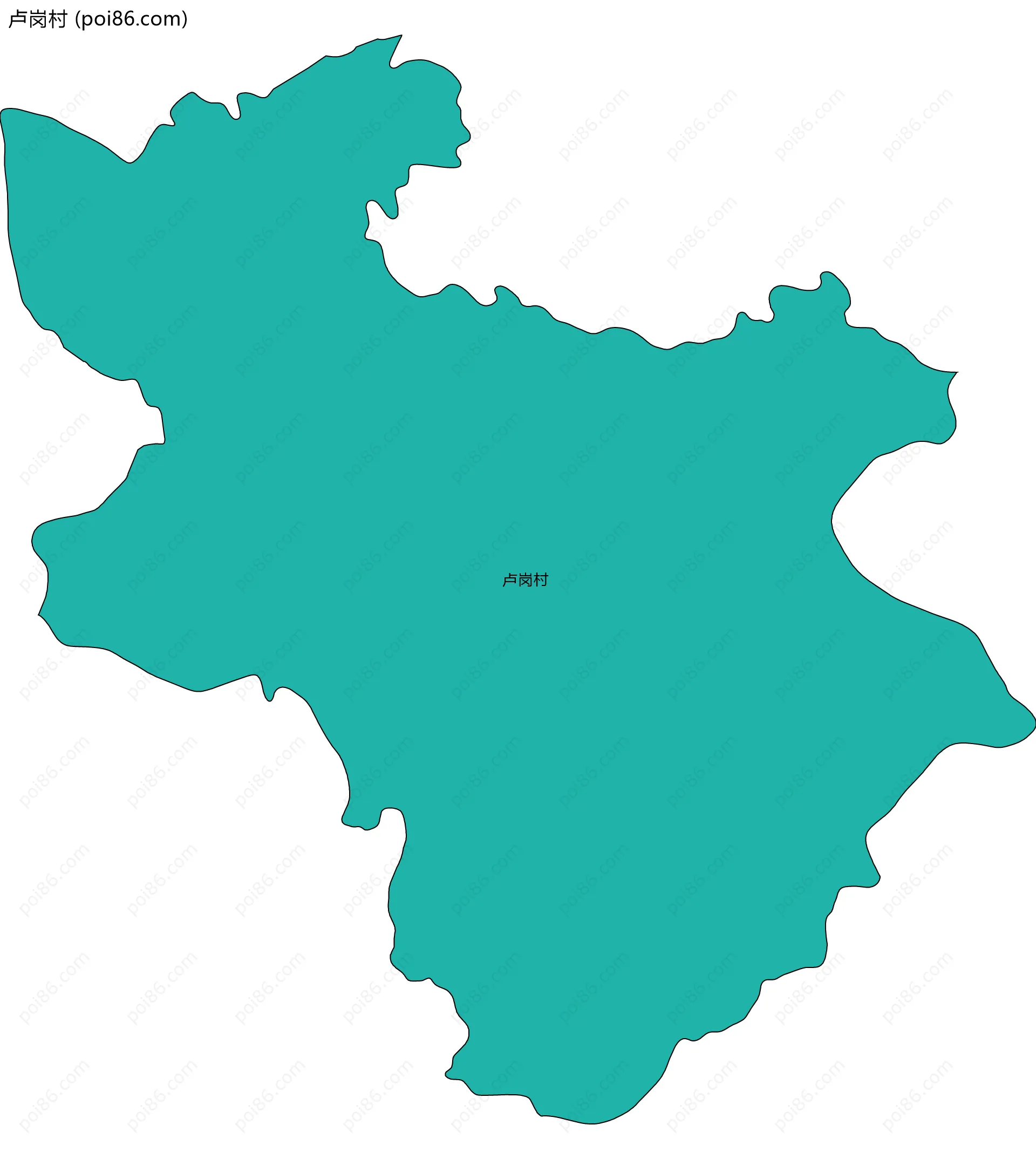 卢岗村边界地图