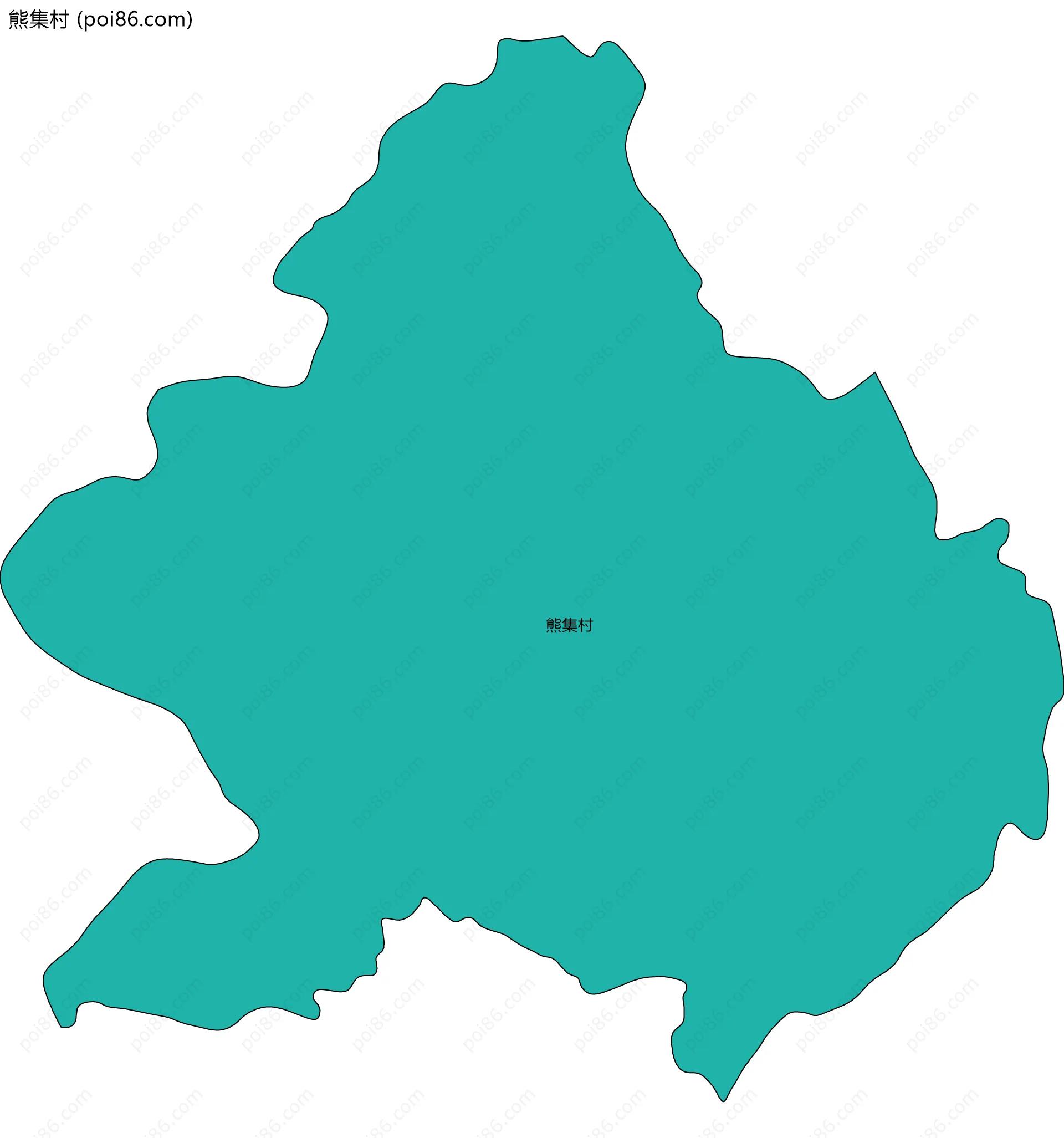 熊集村边界地图