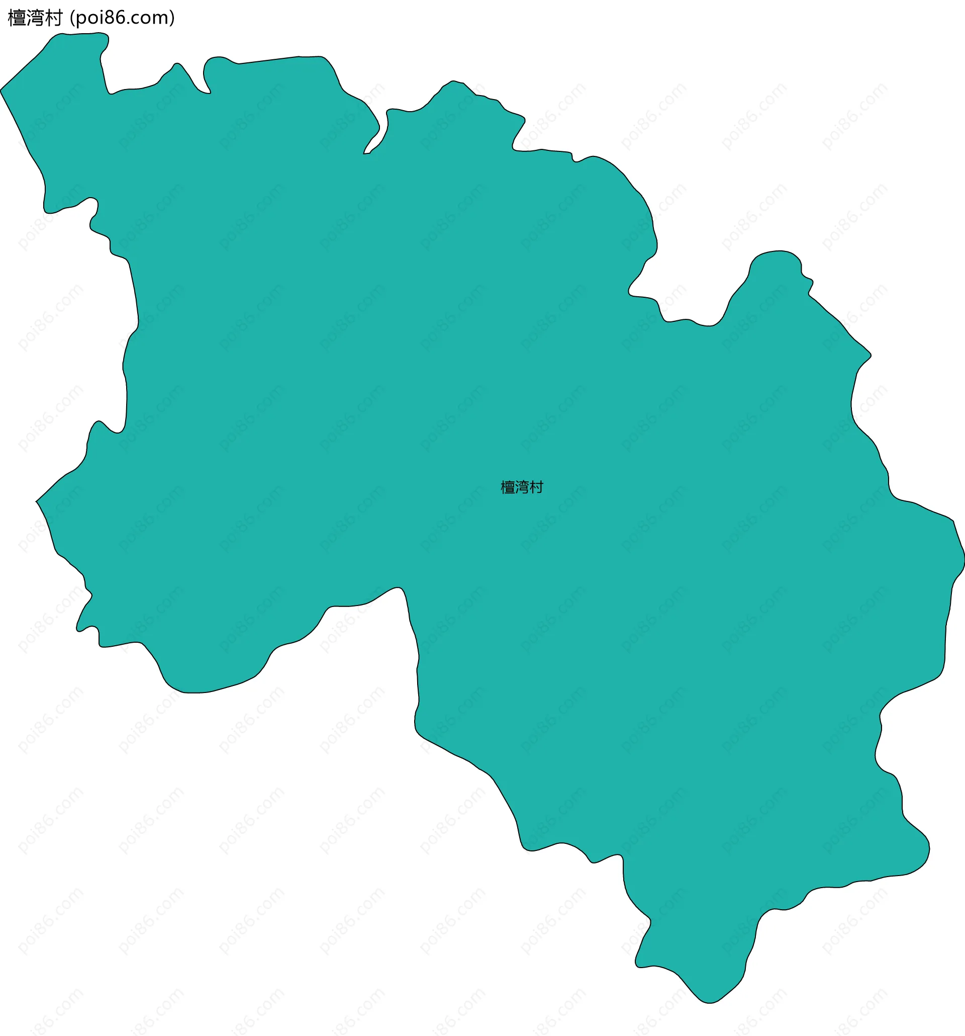 檀湾村边界地图