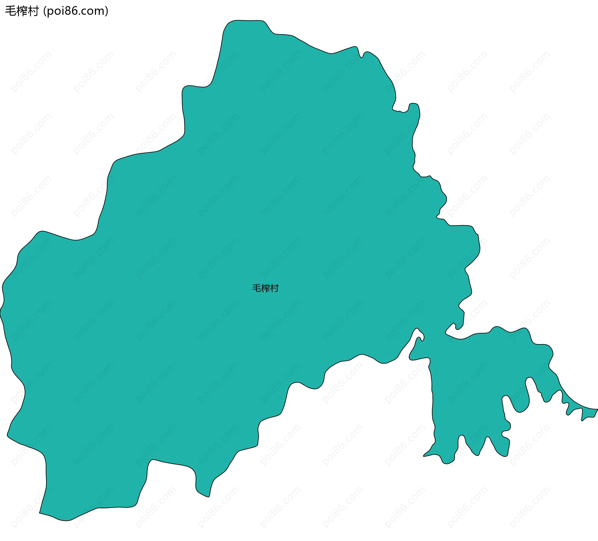 毛榨村边界地图