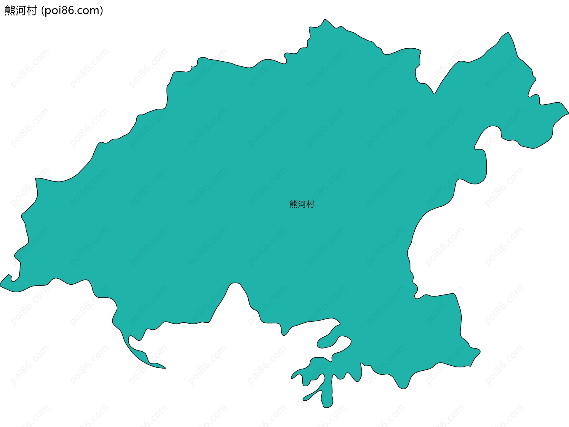 熊河村边界地图