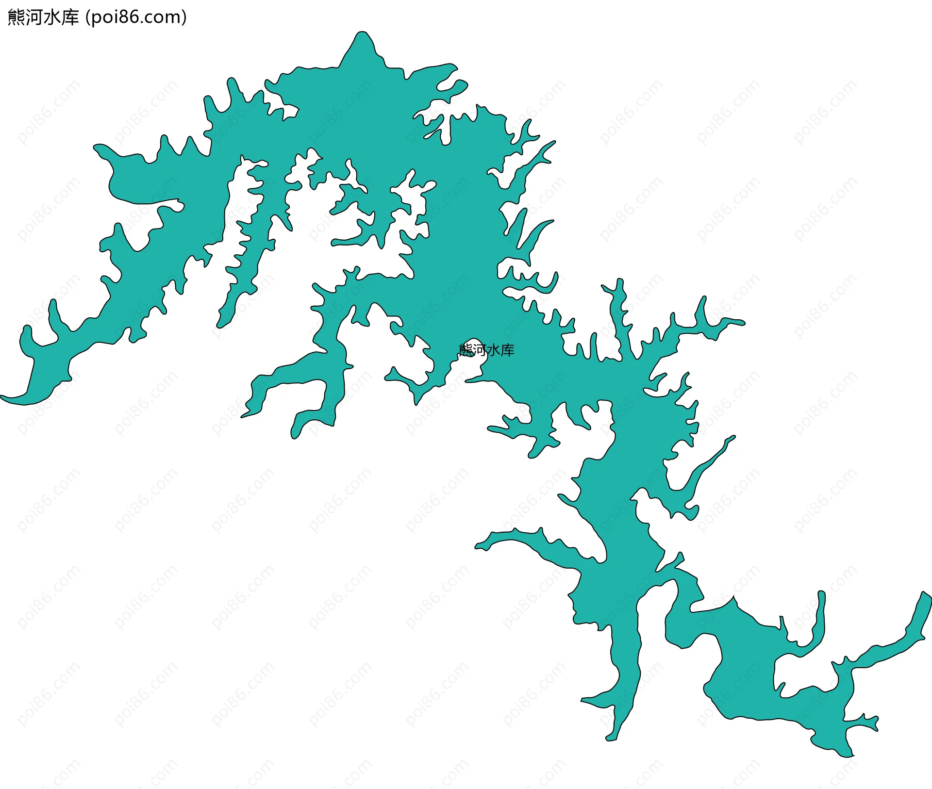 熊河水库边界地图