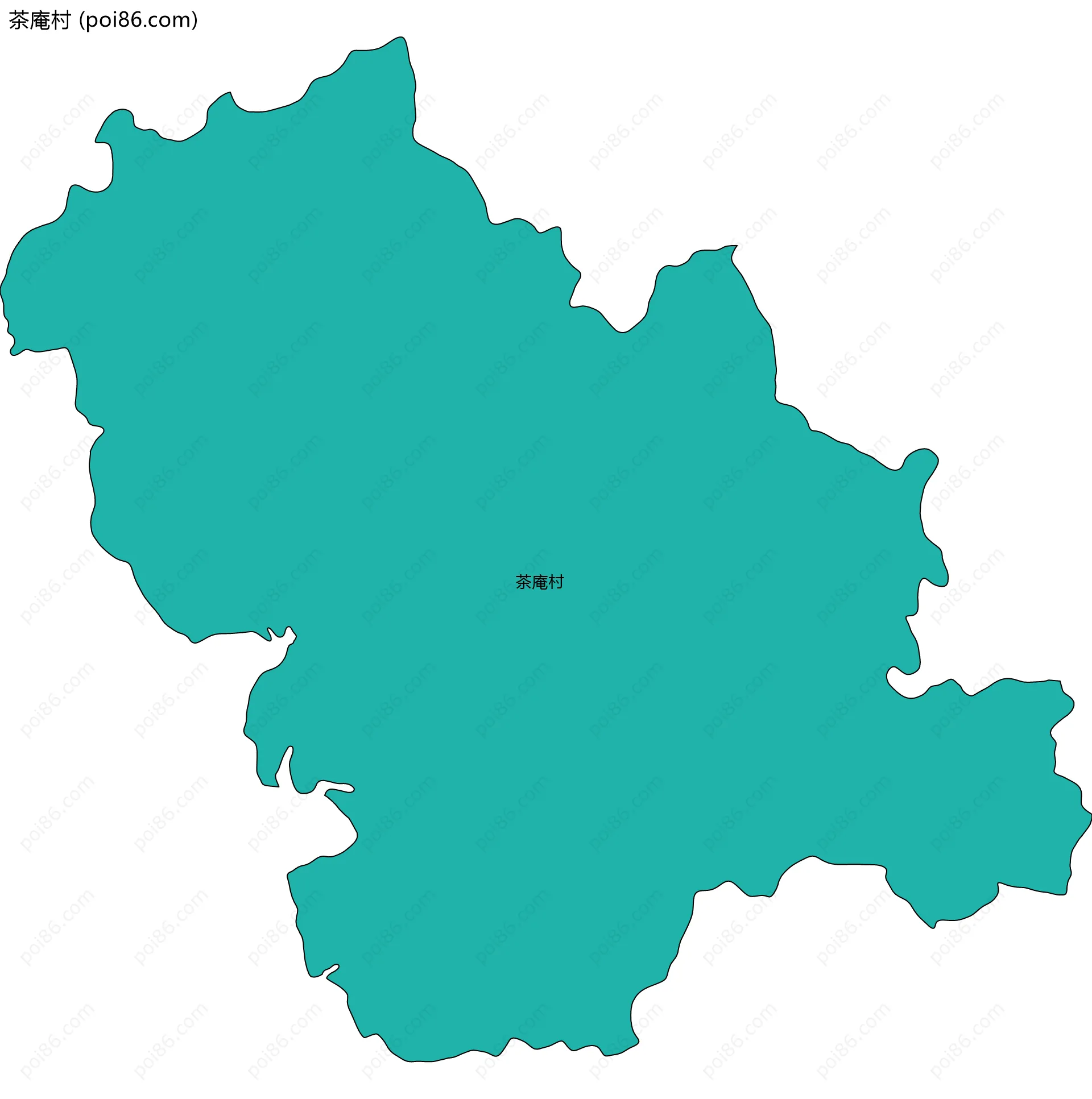 茶庵村边界地图