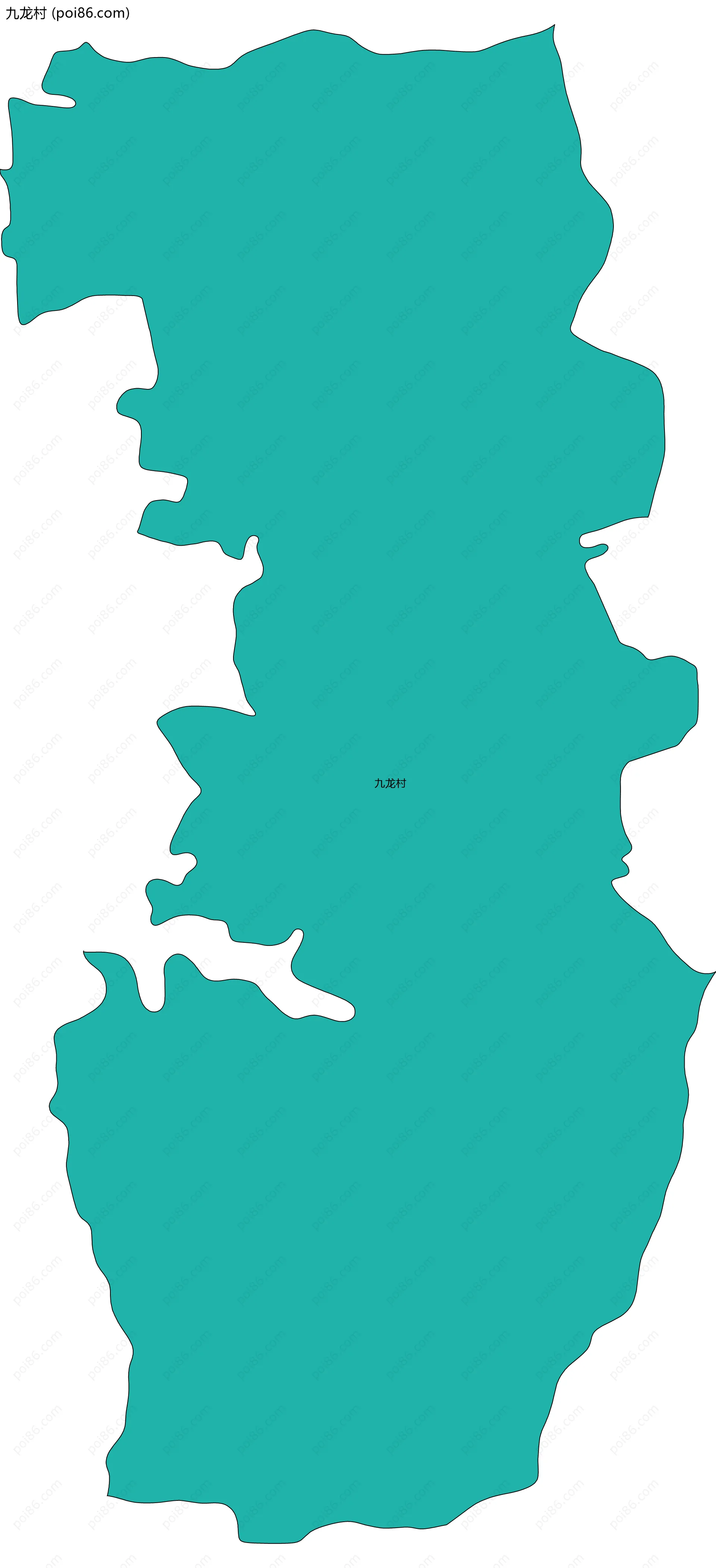 九龙村边界地图